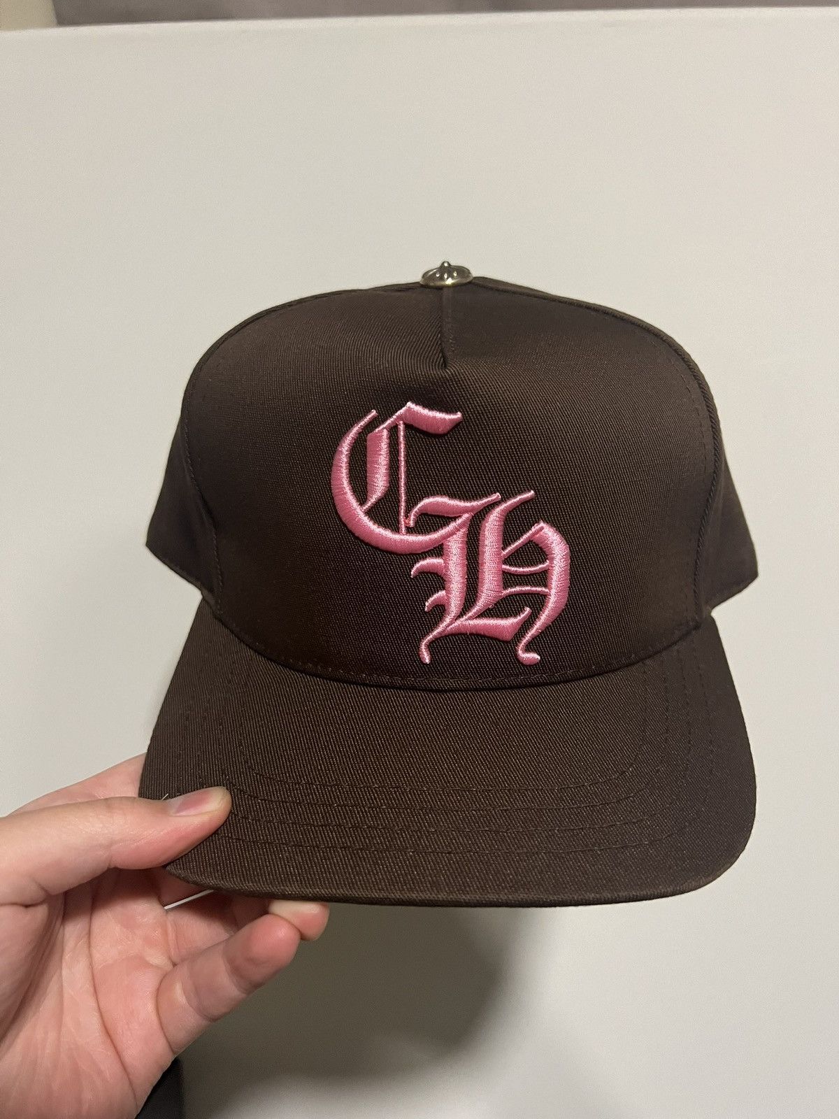 Chrome good Hearts Brown/Pink Snapback Hat