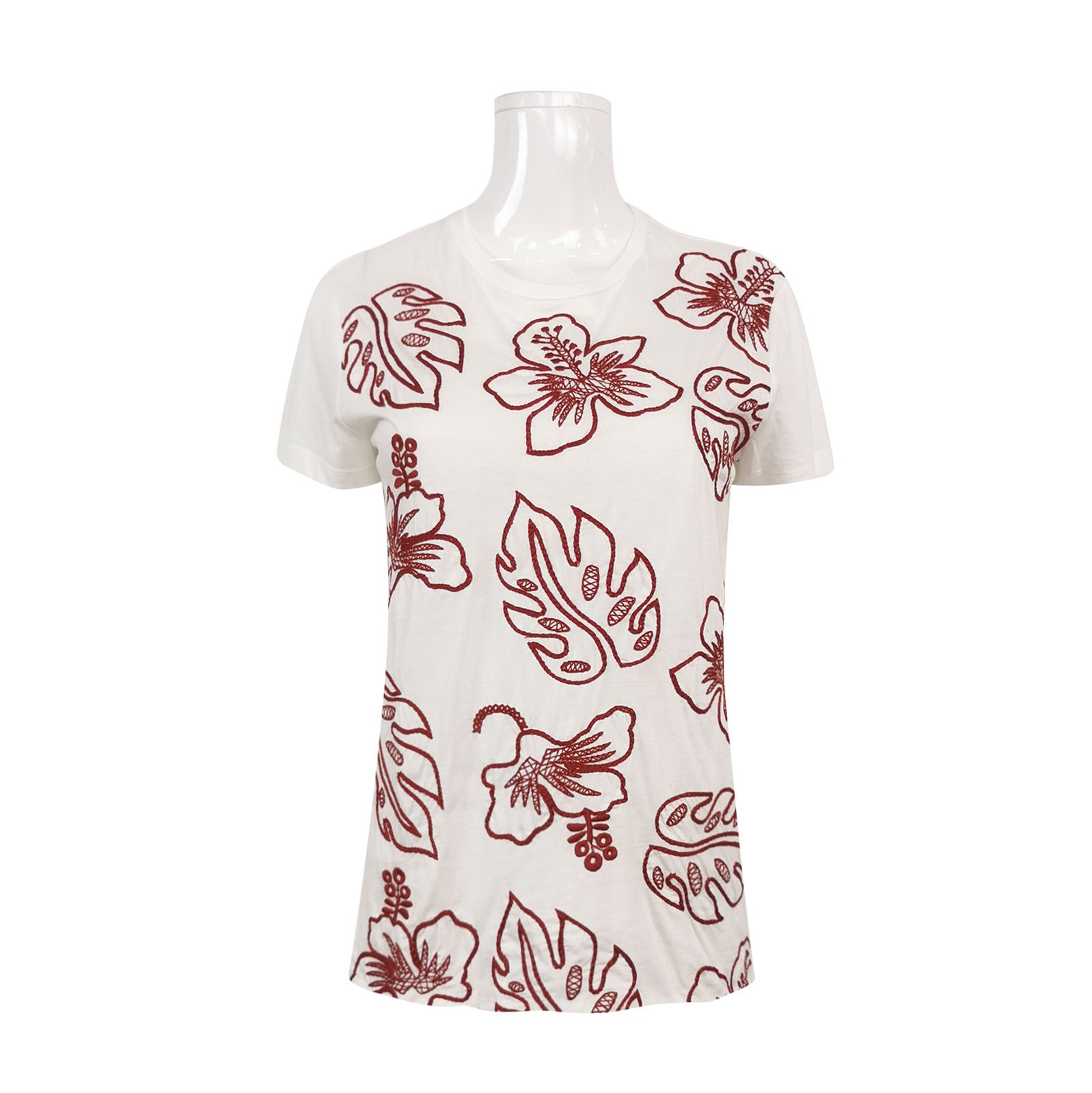 Prada Prada Cotton Floral Pattern T-shirt Large 0089 Size L / US 10 / IT 46 - 1 Thumbnail