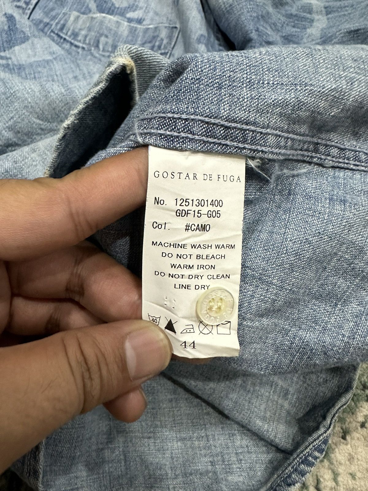 GOSTAR DE FUGA Gostar De Fuga Acid Wash Camo Button Up Shirt Size US S / EU 44-46 / 1 - 11 Thumbnail