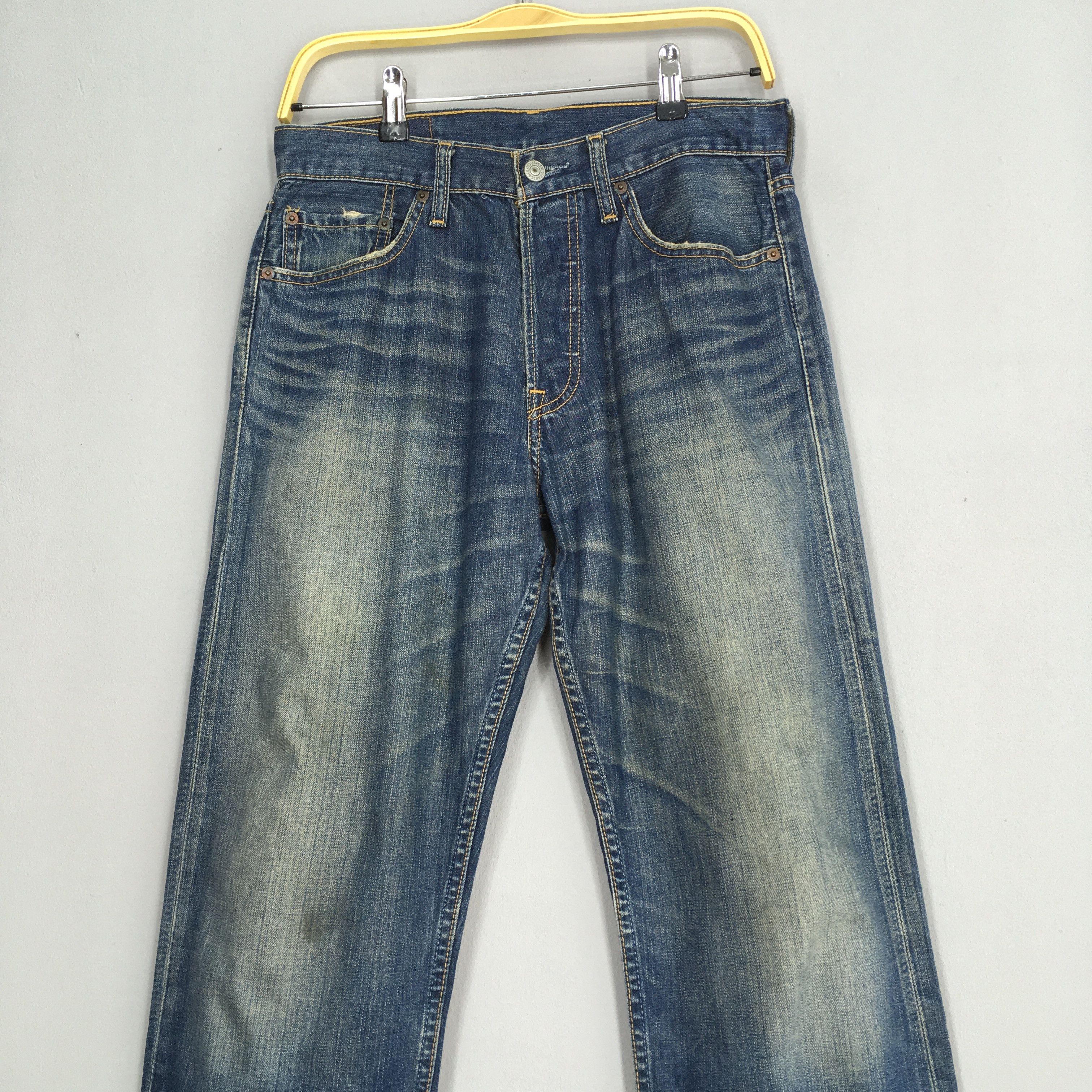 Levi's Size 30x29 Vintage Levi's 501 Indigo Blue Jeans Medium S1566 Size US 30 / EU 46 - 2 Thumbnail