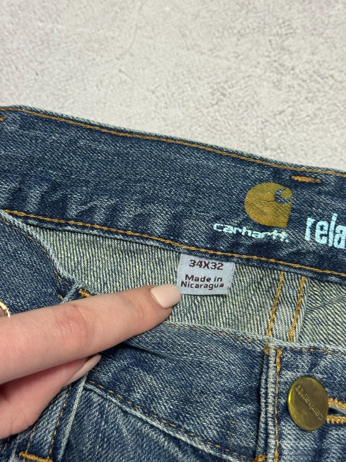Carhartt × Vintage Vintage Carhartt Straight Jeans Denim Pants Y2K 90s Size US 32 / EU 48 - 9 Thumbnail