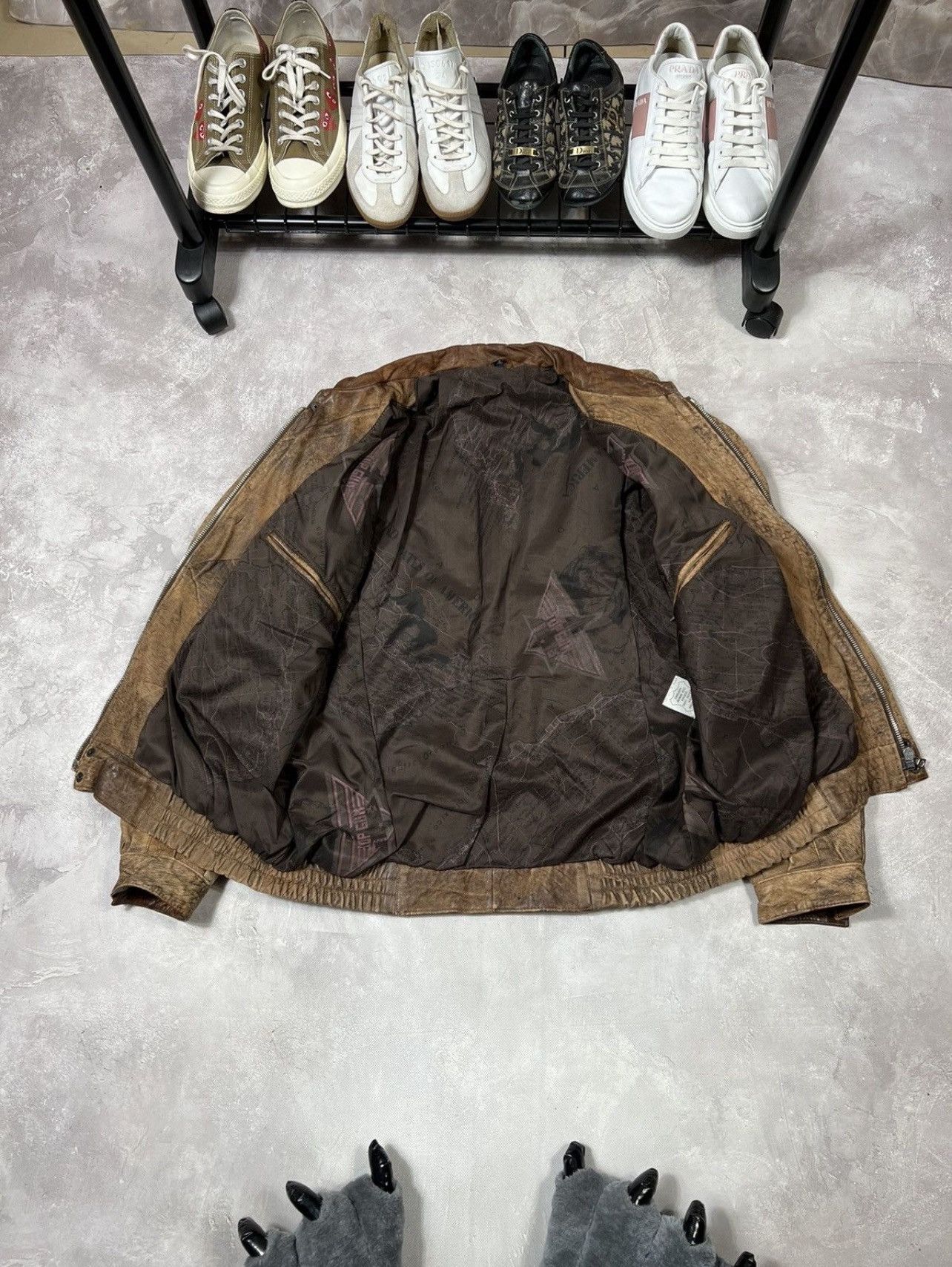 Vintage Vintage Top Gun Avirex Style Y2k Leather Jacket Size US L / EU 52-54 / 3 - 12 Thumbnail