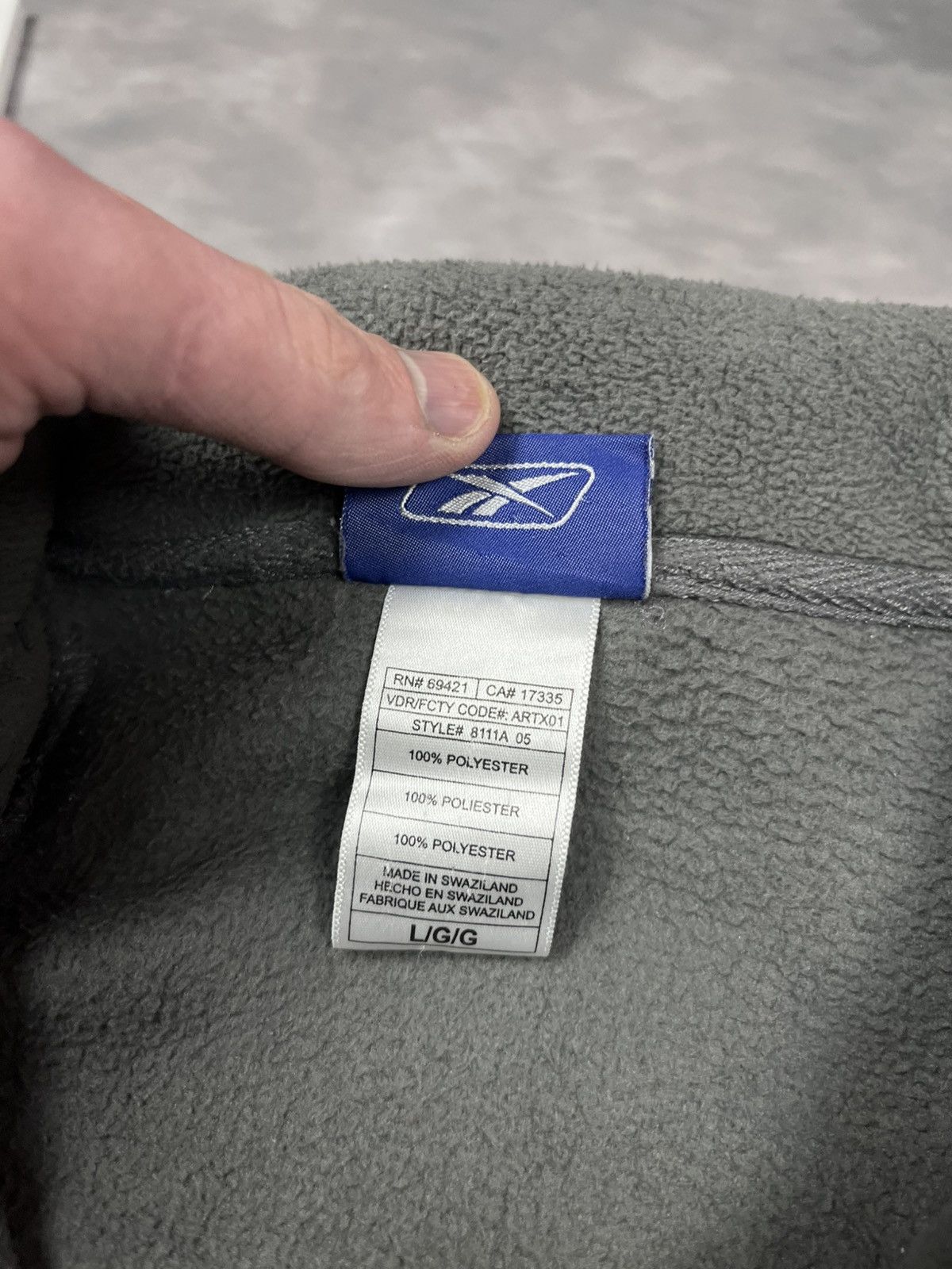 Reebok Vintage Reebok NBA Cares 1/4 Zip Fleece Pullover Grey Mens L Size US XL / EU 56 / 4 - 7 Thumbnail