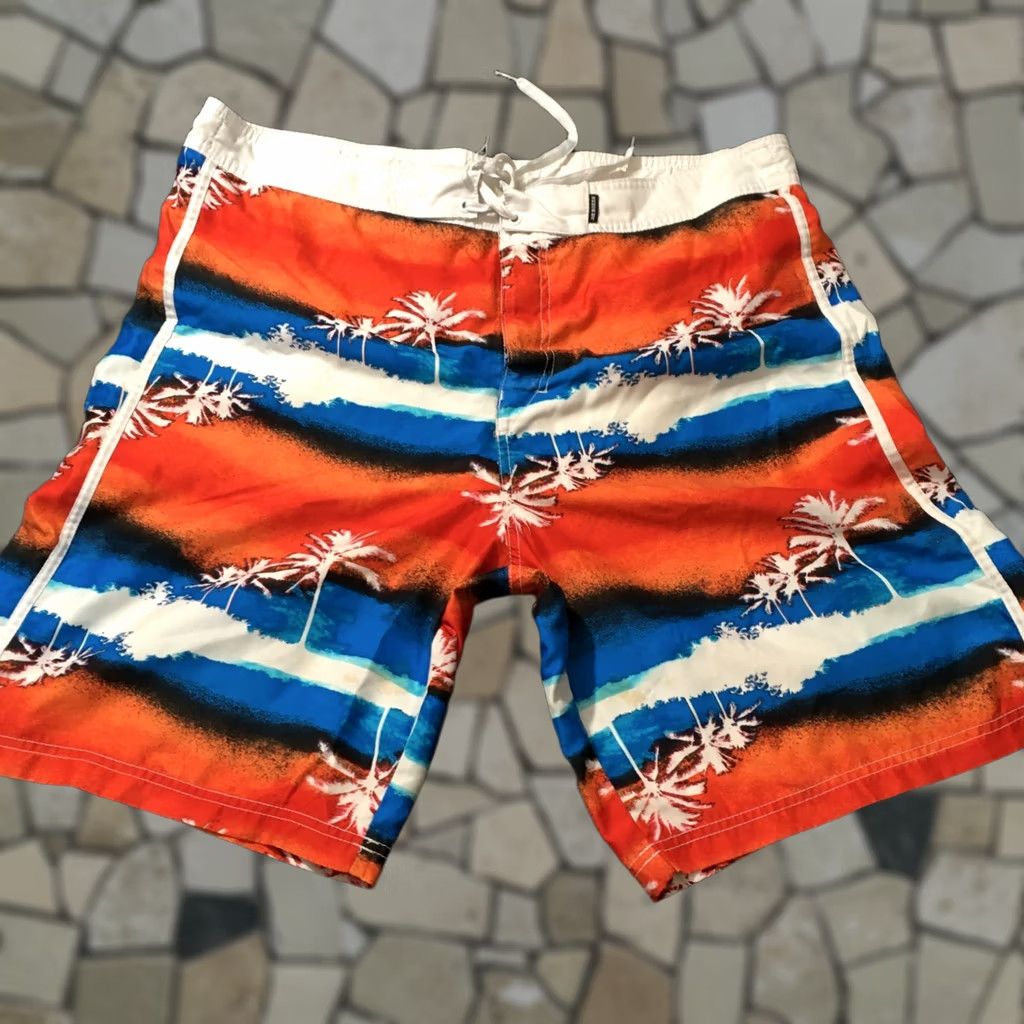 Joe Boxer Joe Boxer Board Shorts Mens Large palms tropical Lined Swim Trunks Size US 33 - 1 Thumbnail