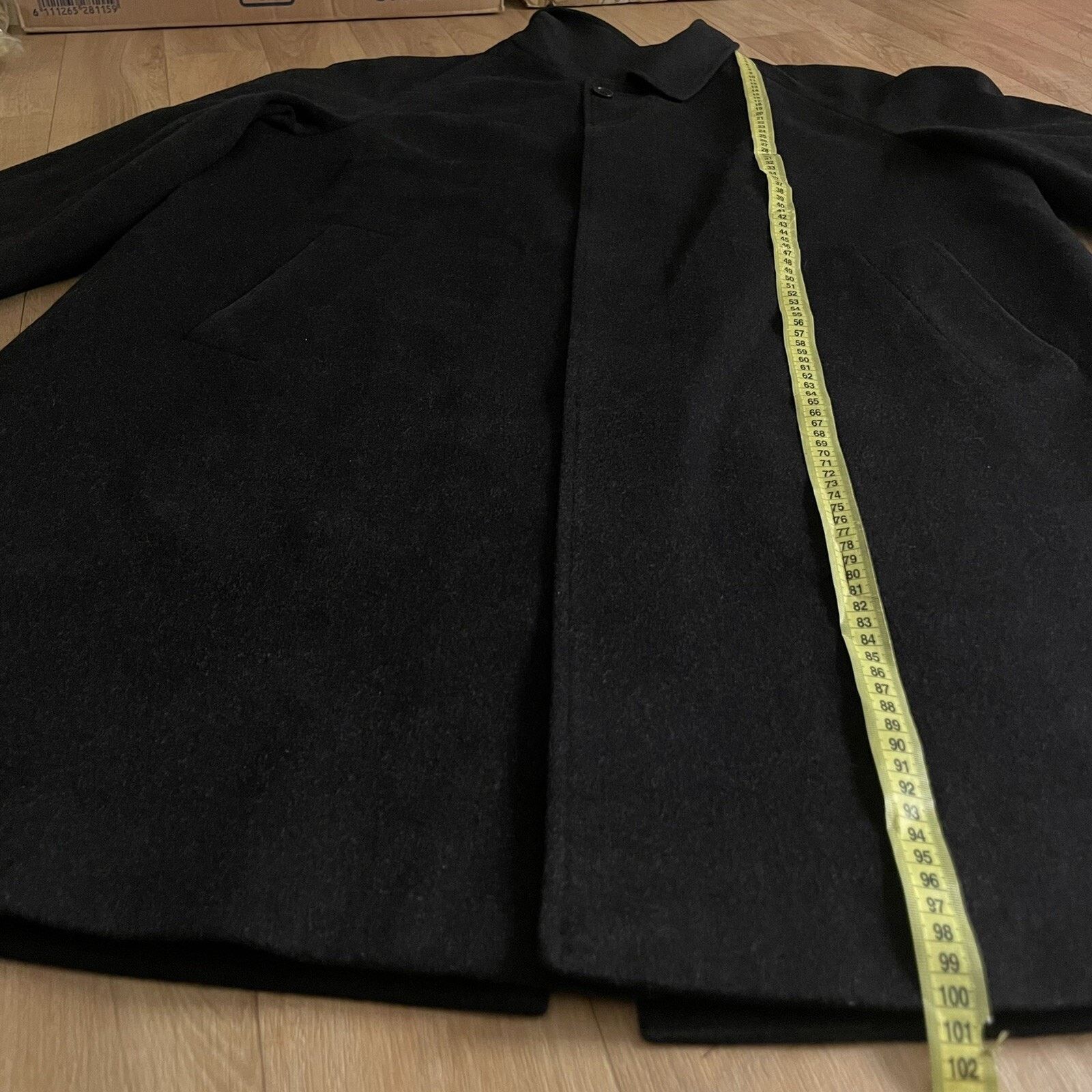 Burberry Burberry london Trench Coat jacket virgin WOOL men's BLACK Size US L / EU 52-54 / 3 - 13 Thumbnail
