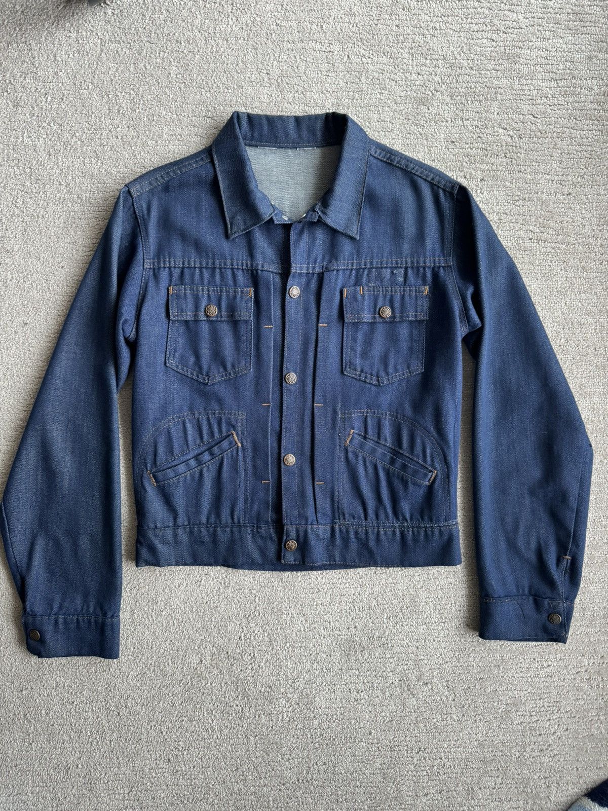 image of J C Penney x Made In USA Vintage 70's Jc Penney Selvedge Denim Jacket in Blue, Men's (Size Small)