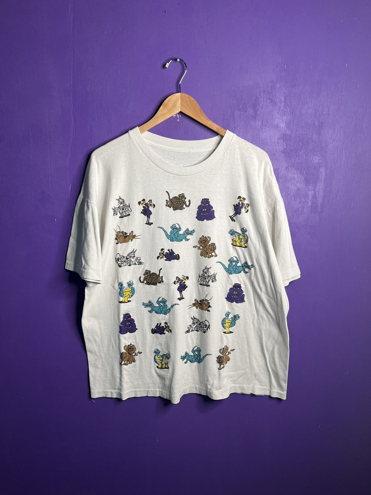 Vintage Vintage 90s zoo animals having sex t-shirt Size US XL / EU 56 / 4 - 1 Thumbnail