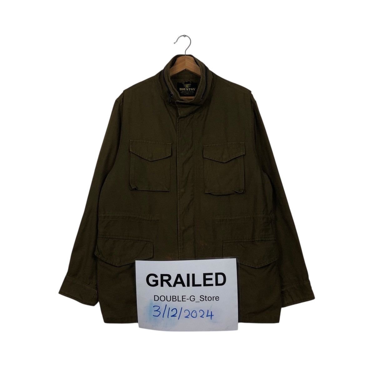 Japanese Brand 📌Vintage Biker Jacket Houston Military Multi Pocket Size US L / EU 52-54 / 3 - 1 Thumbnail
