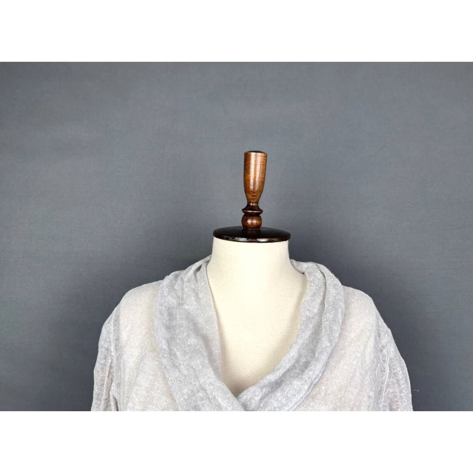 Vintage Oska Cardigan Sweater Gray Linen Long Sleeve Pullover Womens Size 3 Size XS / US 0-2 / IT 36-38 - 6 Thumbnail