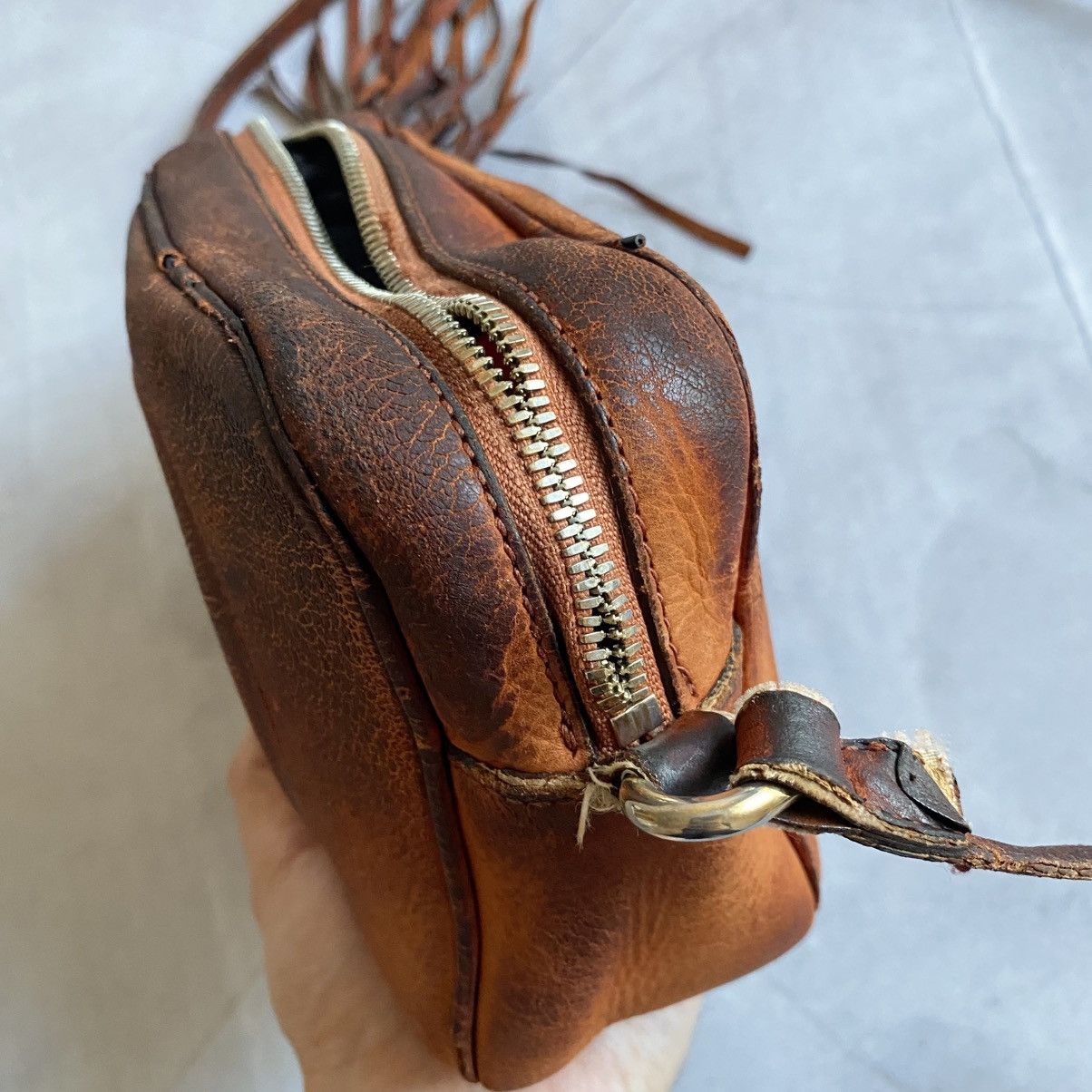 Gucci ❗️Trashed❗️Gucci Soho Disco Bag GG Faded Distressed Vintage Size ONE SIZE - 12 Thumbnail
