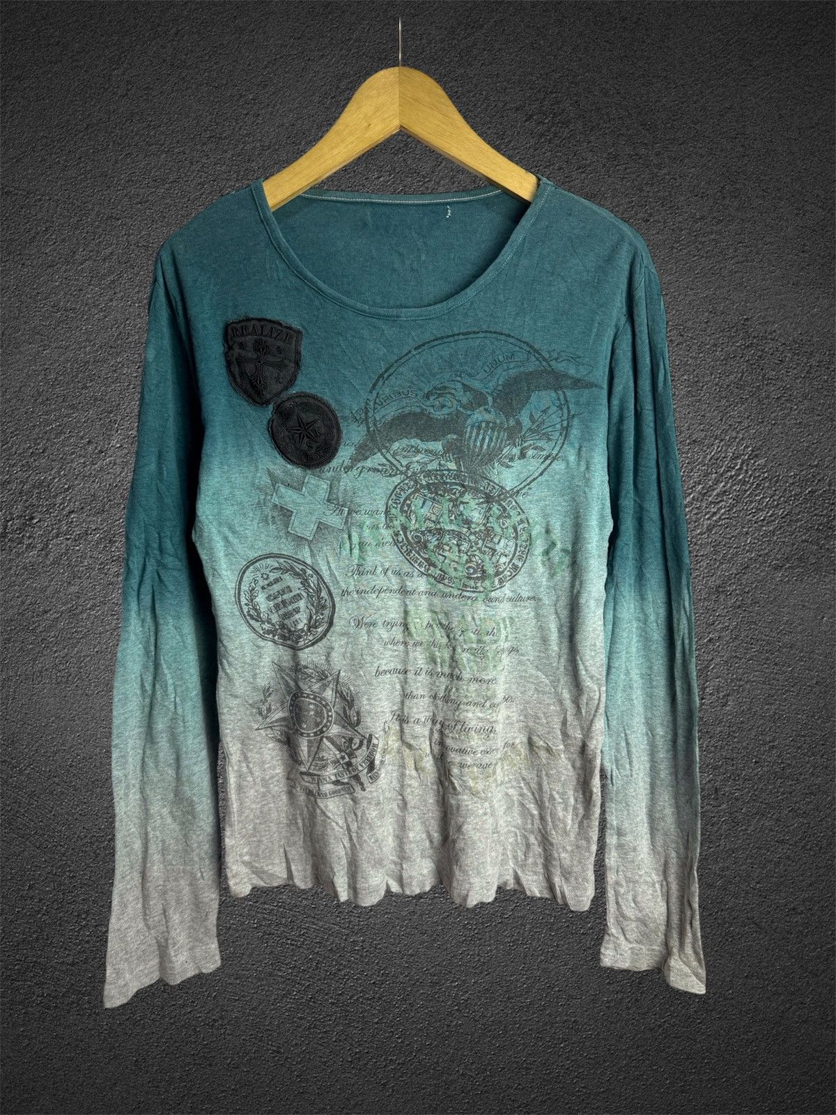 If Six Was Nine Japanese Poem Long Sleeve Patch Skulls Crosses Size US M / EU 48-50 / 2 - 1 Thumbnail
