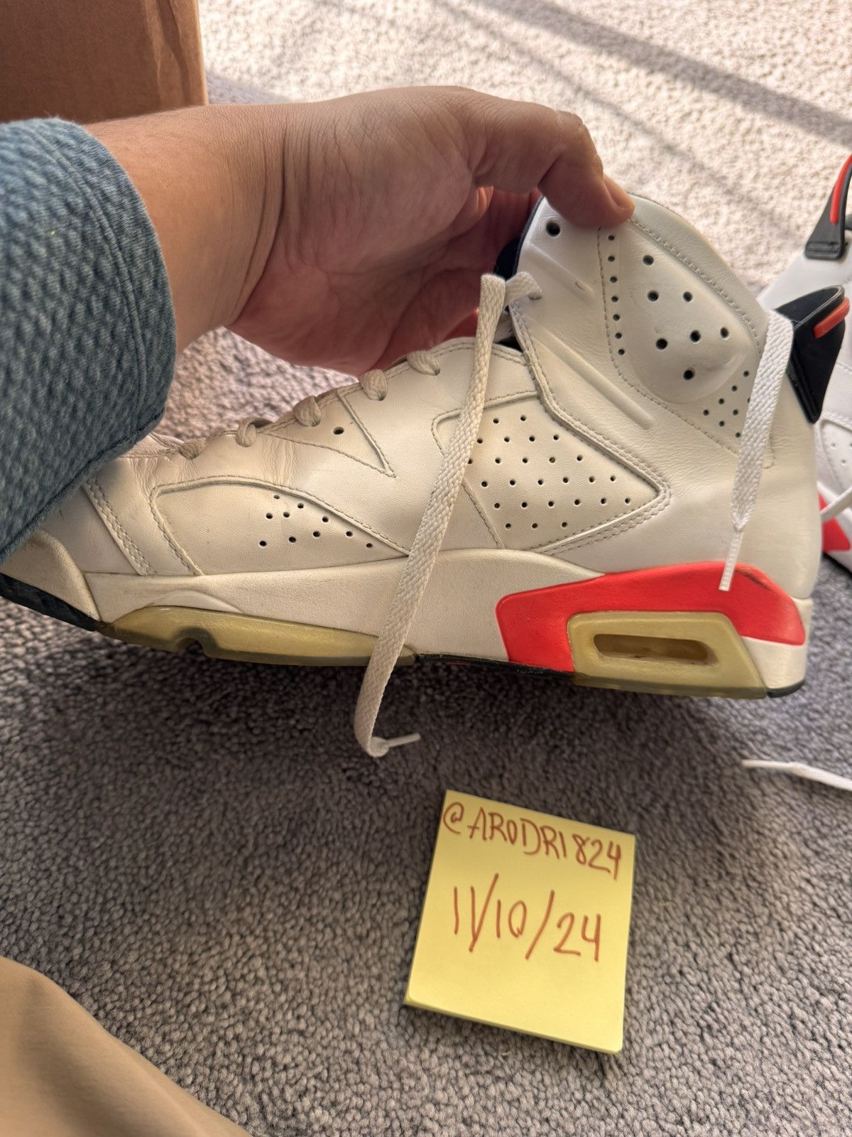 Jordan Brand × Nike Air Jordan 6 Retro 'White Infrared' 2014 Size US 12 / EU 45 - 14 Thumbnail