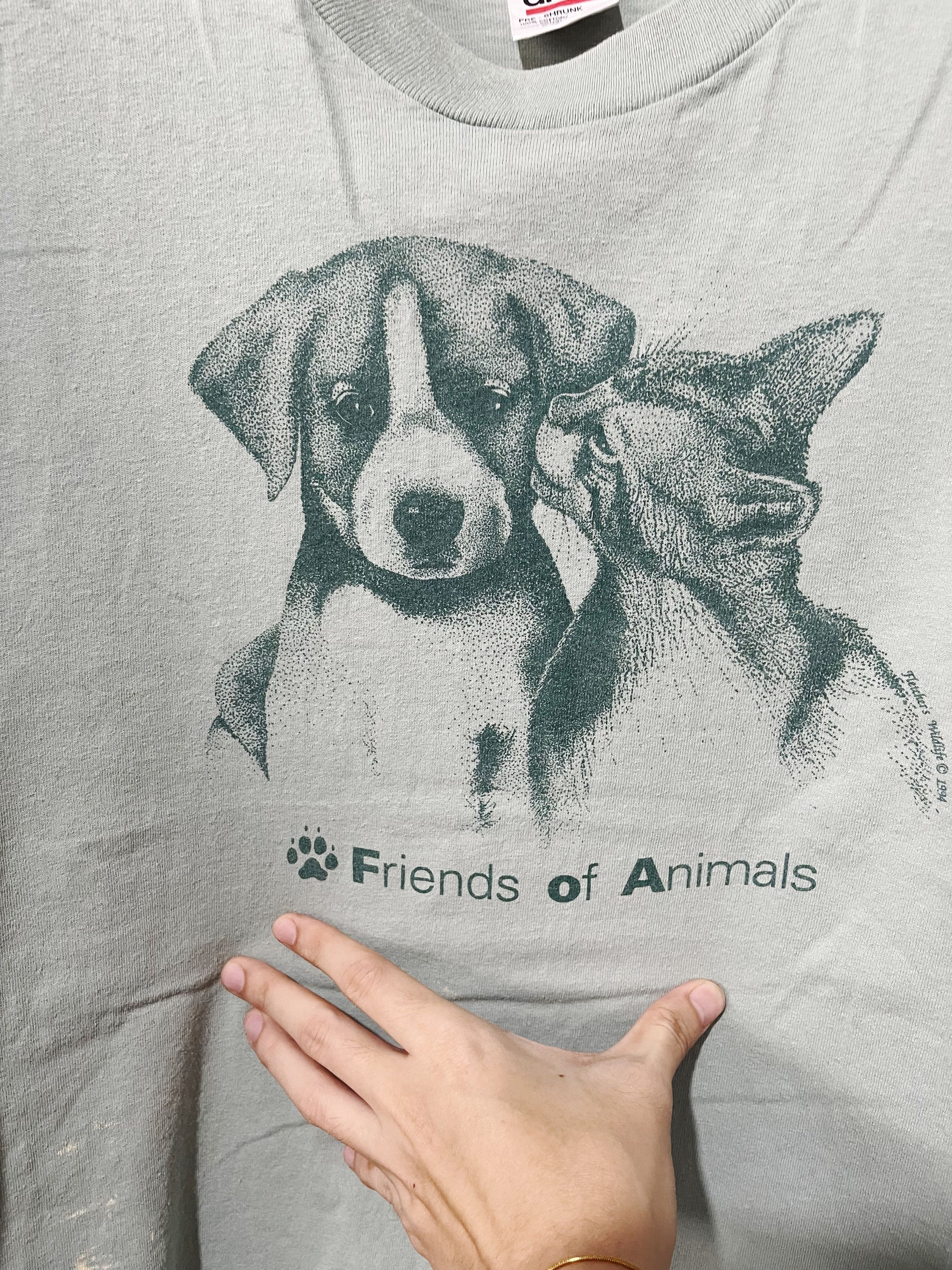 Vintage Vintage 90s Cat and Dog Shirt Size US L / EU 52-54 / 3 - 2 Thumbnail