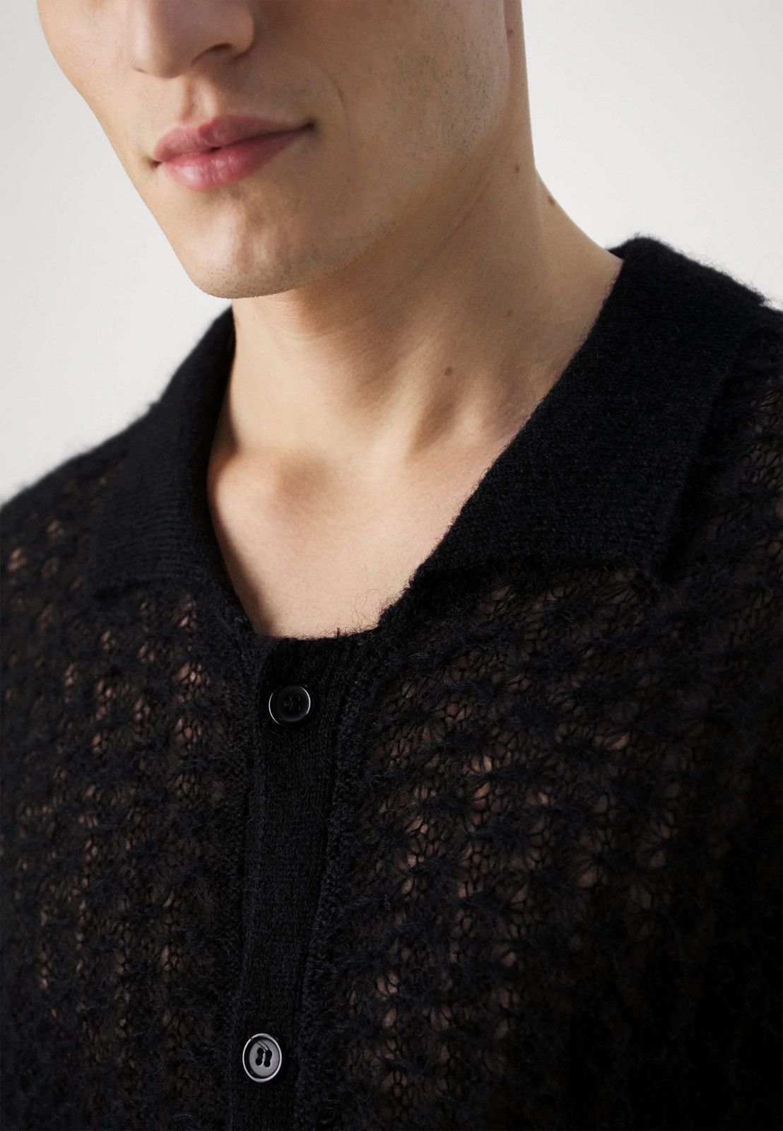 Our Legacy × Won Hundred !DS! AW23 Won Hundred Mazar LS Black Knitted Cardigan Size US M / EU 48-50 / 2 - 8 Thumbnail