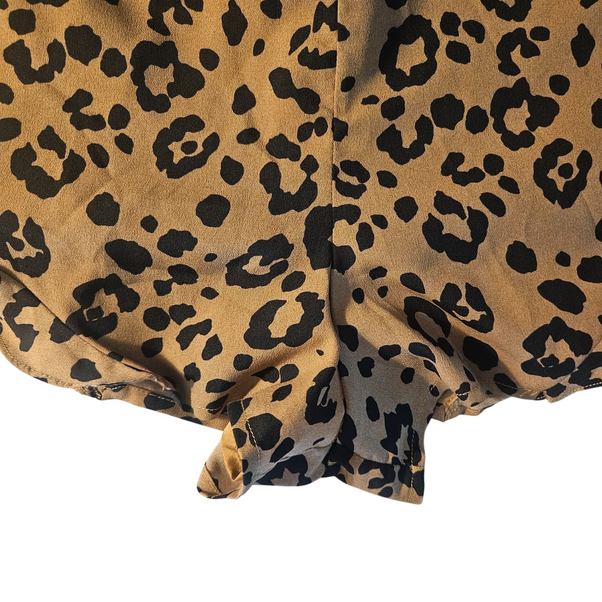 Lovers and Friends Lovers & Friends Tan Leopard XS Romper Cottage core Boho Chi Size XS / US 0-2 / IT 36-38 - 8 Thumbnail
