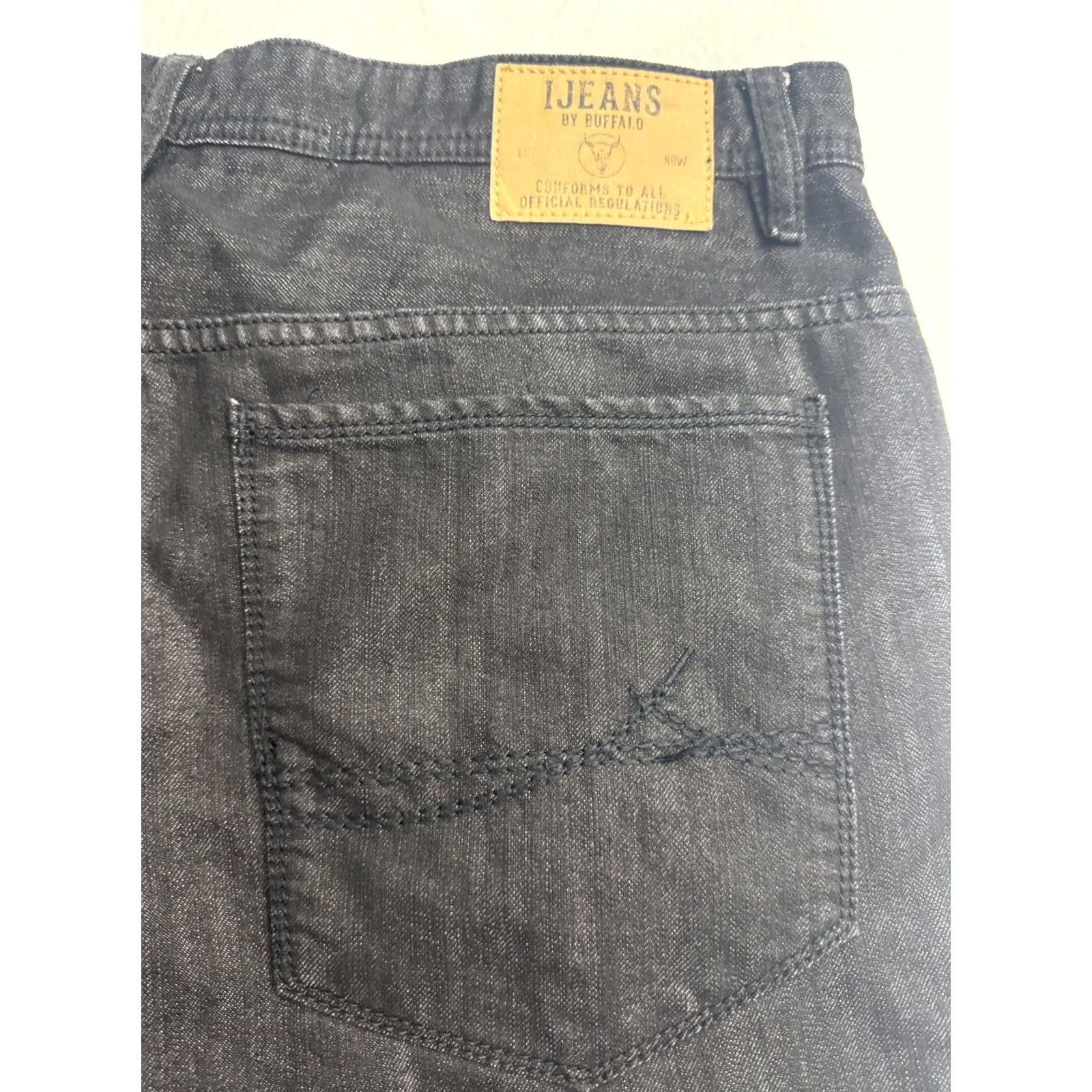 Denime i jeans by Buffalo Spencer Slim Jeans Black Denim Distressed Men 36x32 37x27 Size US 36 / EU 52 - 6 Thumbnail