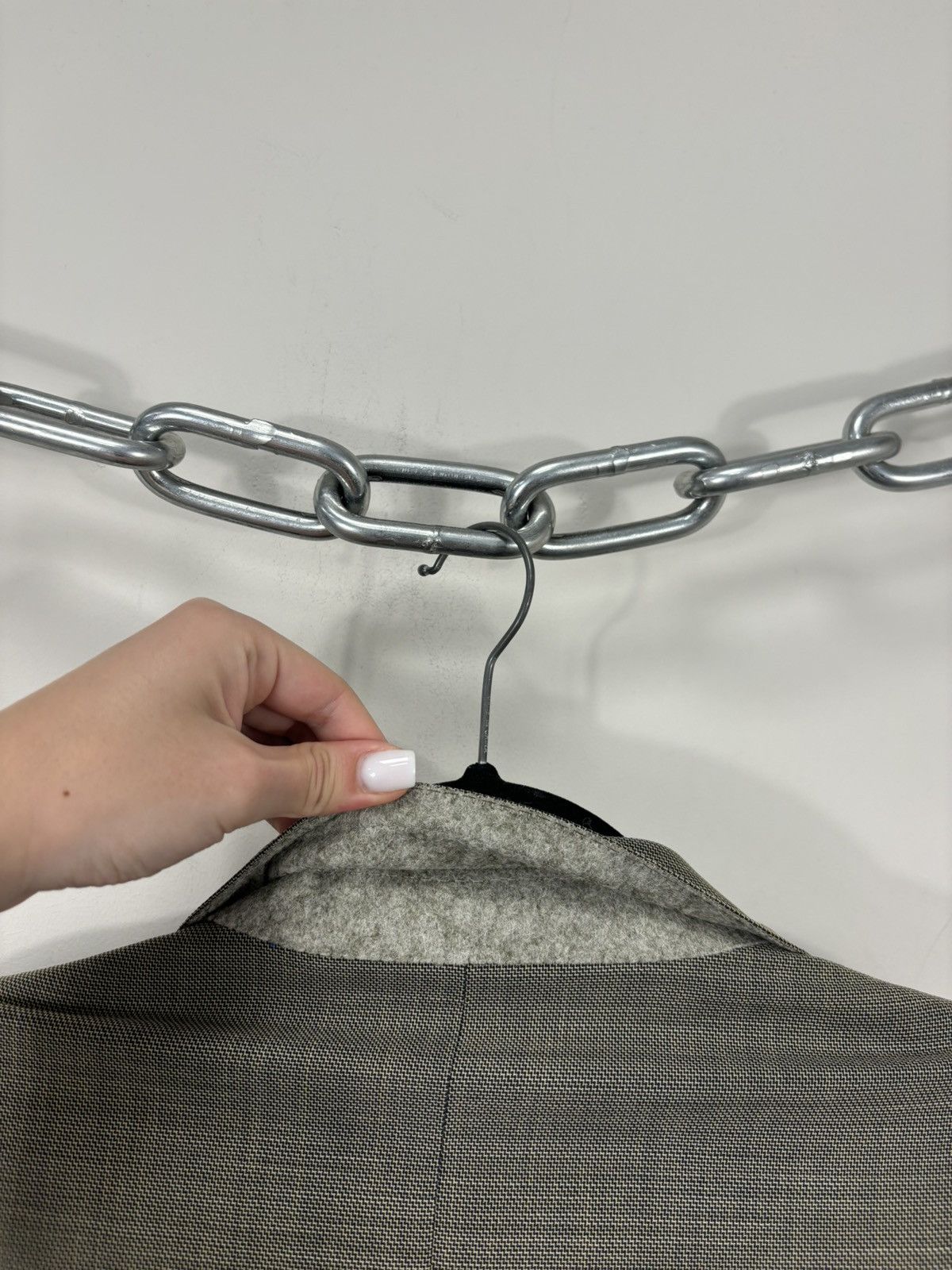 Canali Canali Proposta Olive Green Houndstooth Wool Blazer Jacket Size 48R - 18 Thumbnail