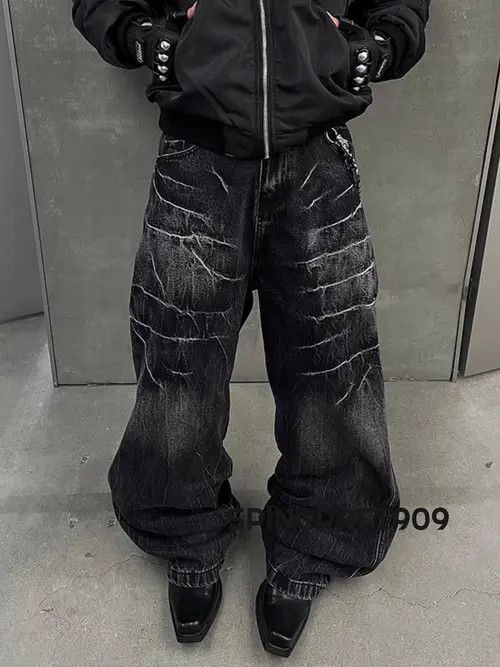 Baggy Baggy Wide Leg Flare Denim Jeans