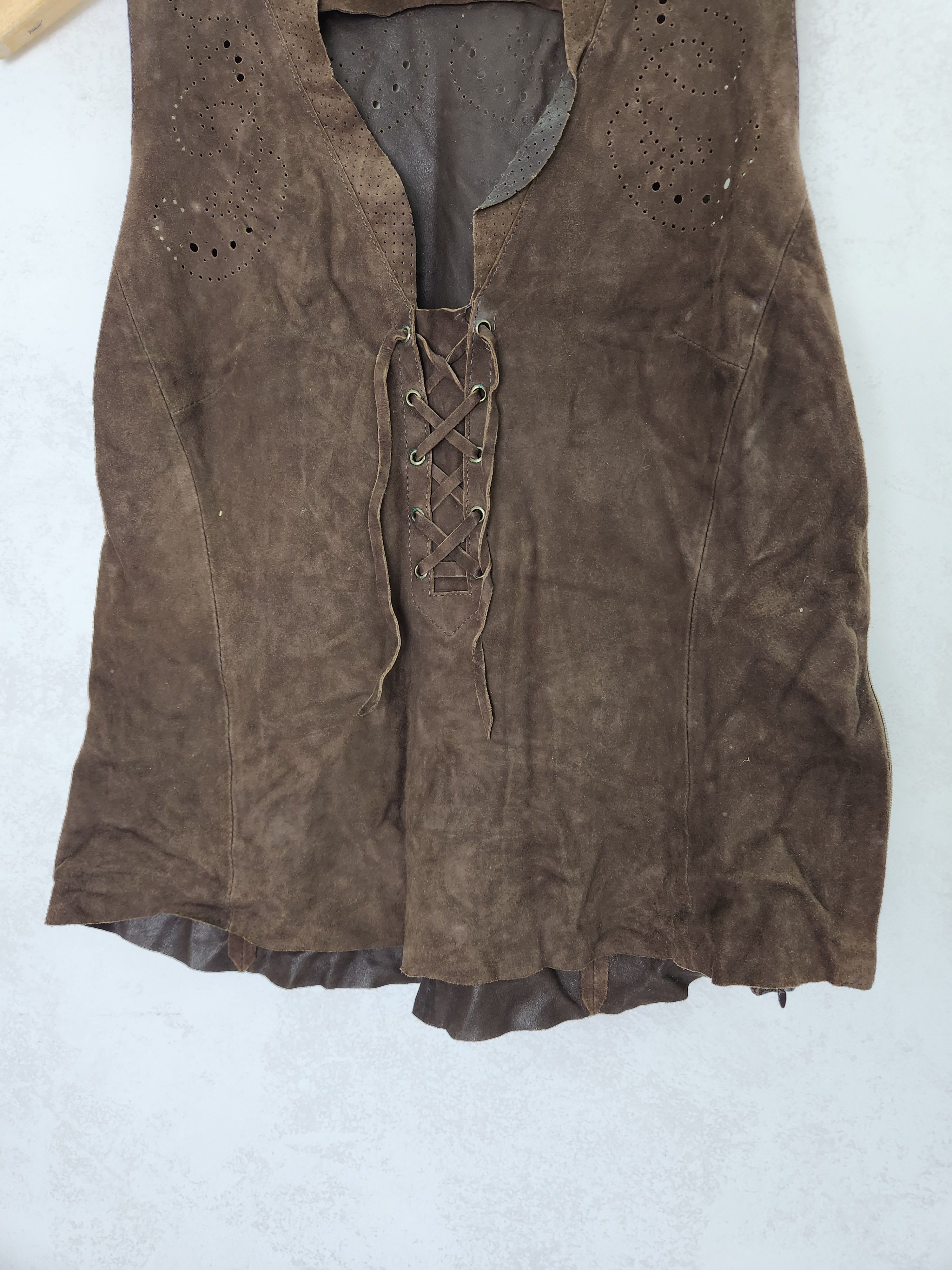 Kenzo Kenzo Jungle brown goat leather set skirt blazer vest Size M / US 6-8 / IT 42-44 - 11 Thumbnail