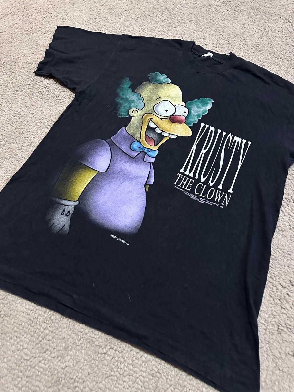 Fruit Of The Loom 1997 The Simpsons Krusty The Clown Single-Stitch T-Shirt Size US L / EU 52-54 / 3 - 2 Thumbnail