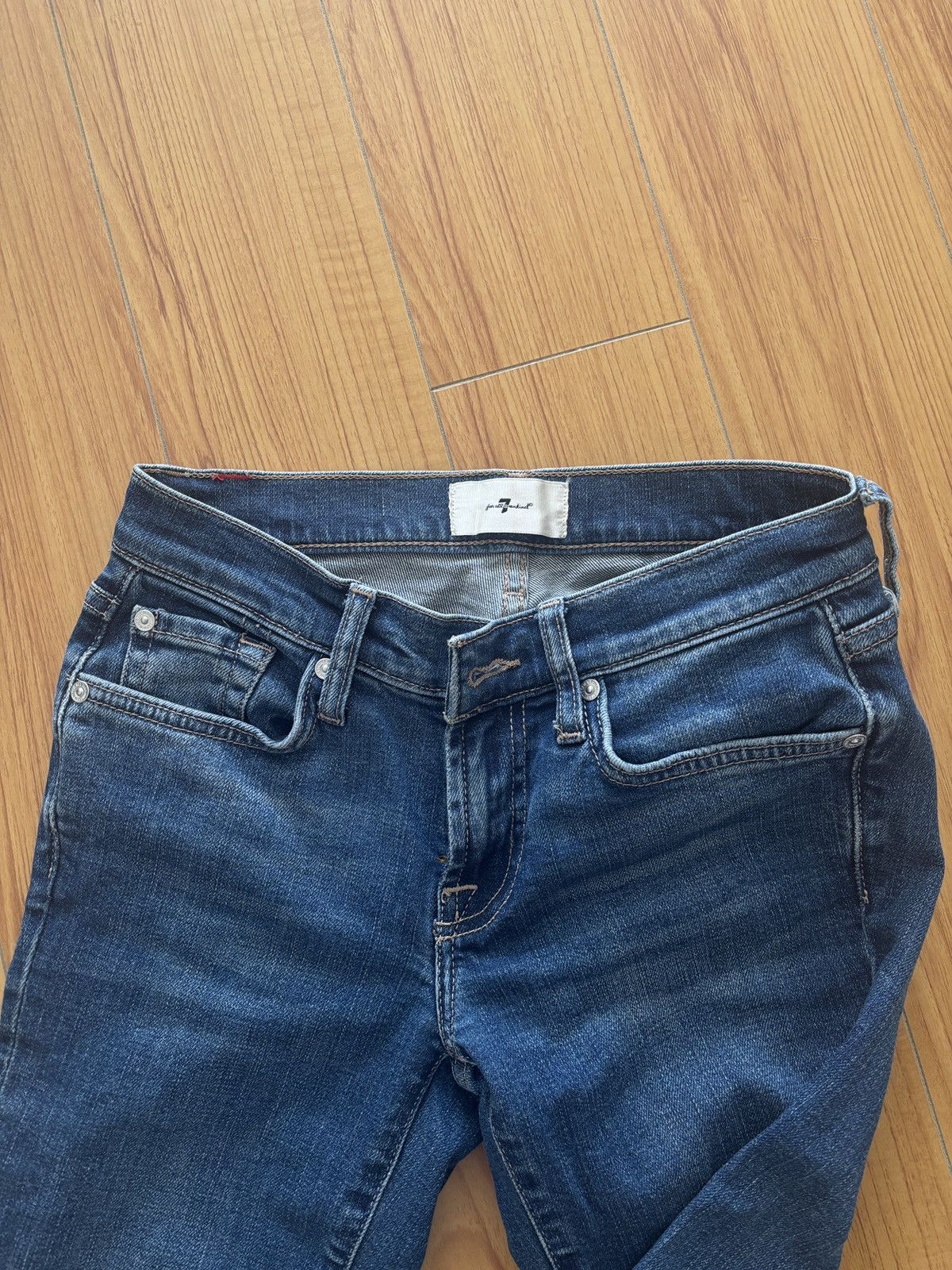 7 For All Mankind 7 for All Mankind Tailorless Original Bootcut Jeans Size 24" / US 00 / IT 34 - 3 Thumbnail