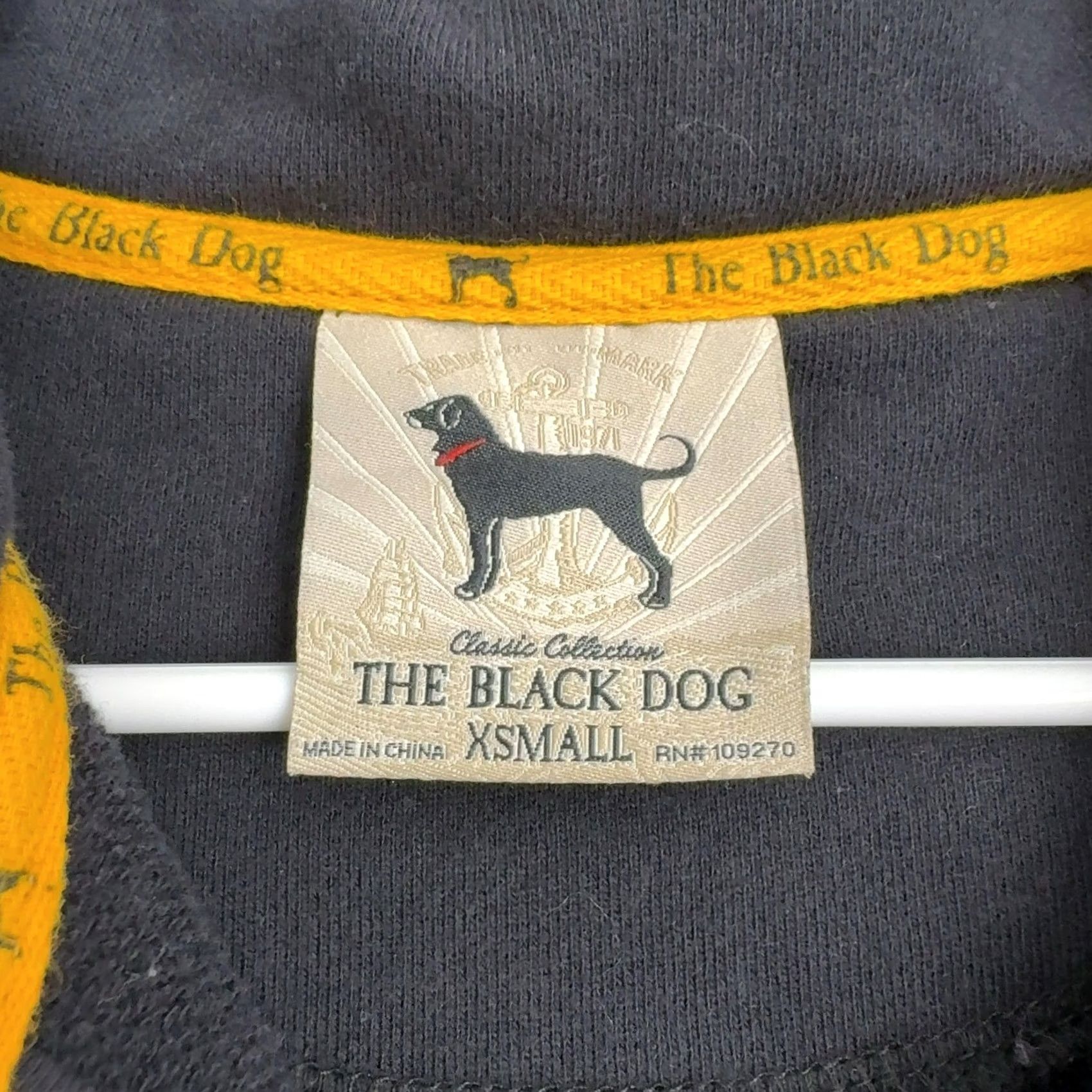 Vintage The Black Dog Sweatshirt Mens XS Black Quarter Zip Mock Neck Casual Sporty Size US XS / EU 42 / 0 - 5 Thumbnail