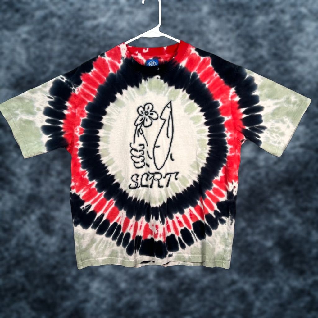 SCRT SCRT Mens Large Flower Tie-Dye Graphic T-Shirt Short Sleeve Size US L / EU 52-54 / 3 - 1 Thumbnail