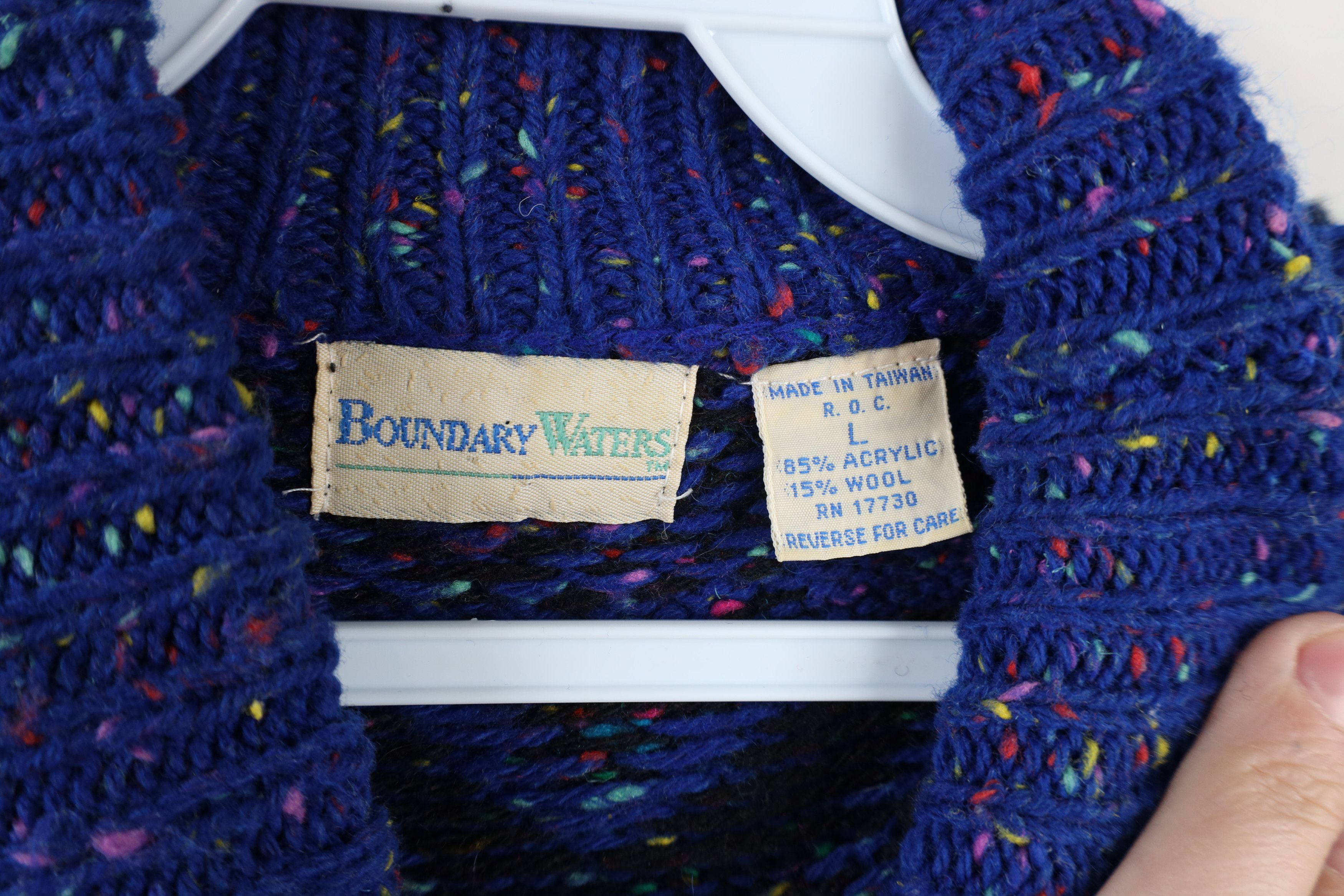 Vintage Vintage 90s Streetwear Fair Isle Wool Blend Knit Sweater Size L / US 10 / IT 46 - 7 Thumbnail