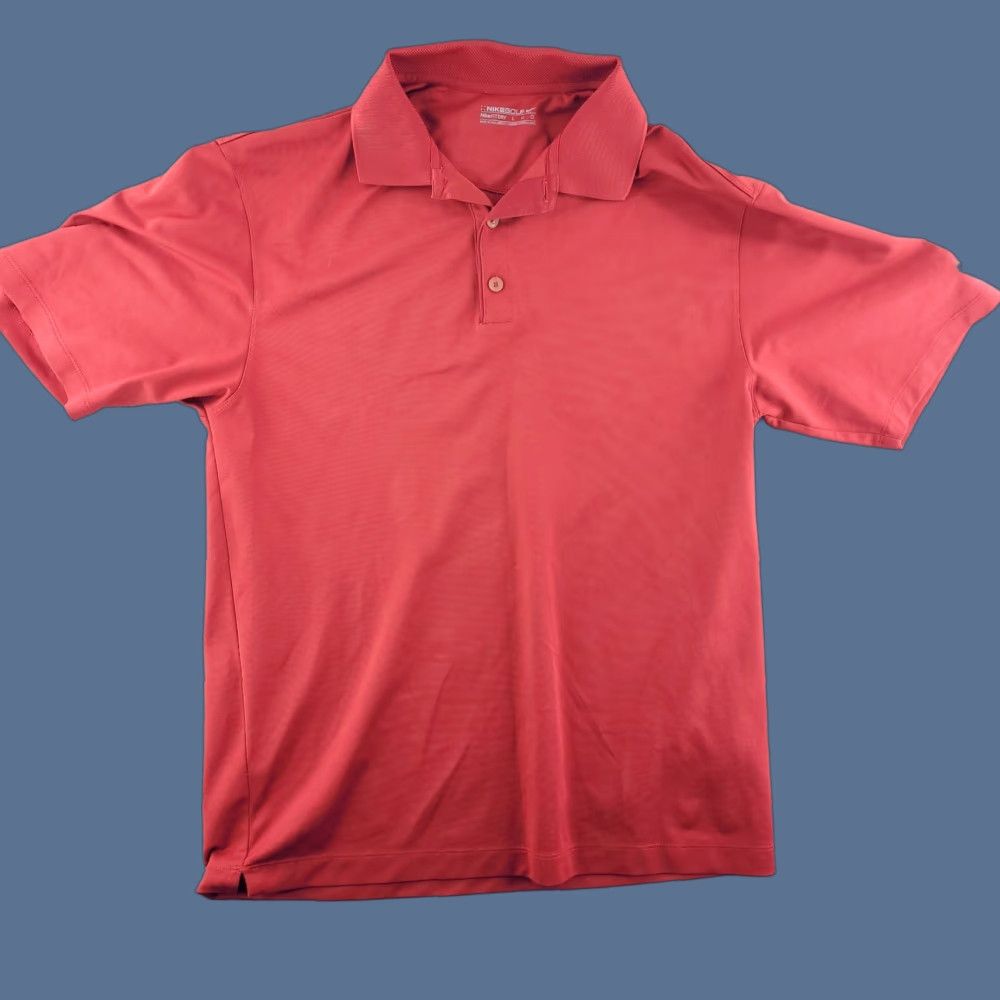 Nike Nike Golf Polo Shirt Mens L Red Dri-Fit Collared Short Sleeve Polyester Size US L / EU 52-54 / 3 - 1 Thumbnail