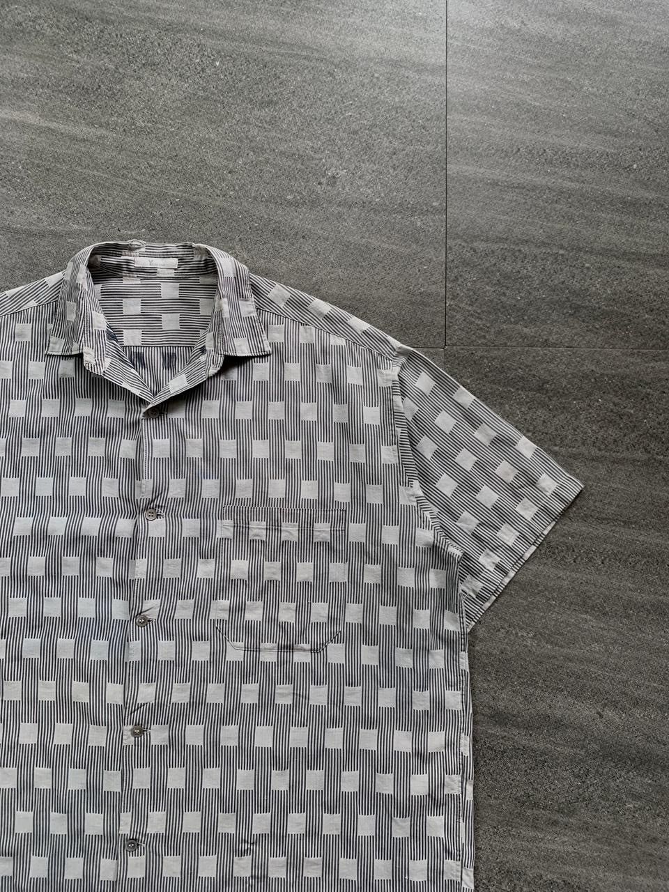 Yohji Yamamoto FREE TAX! 90s Square Patterned Wide Shirt Size US L / EU 52-54 / 3 - 2 Thumbnail