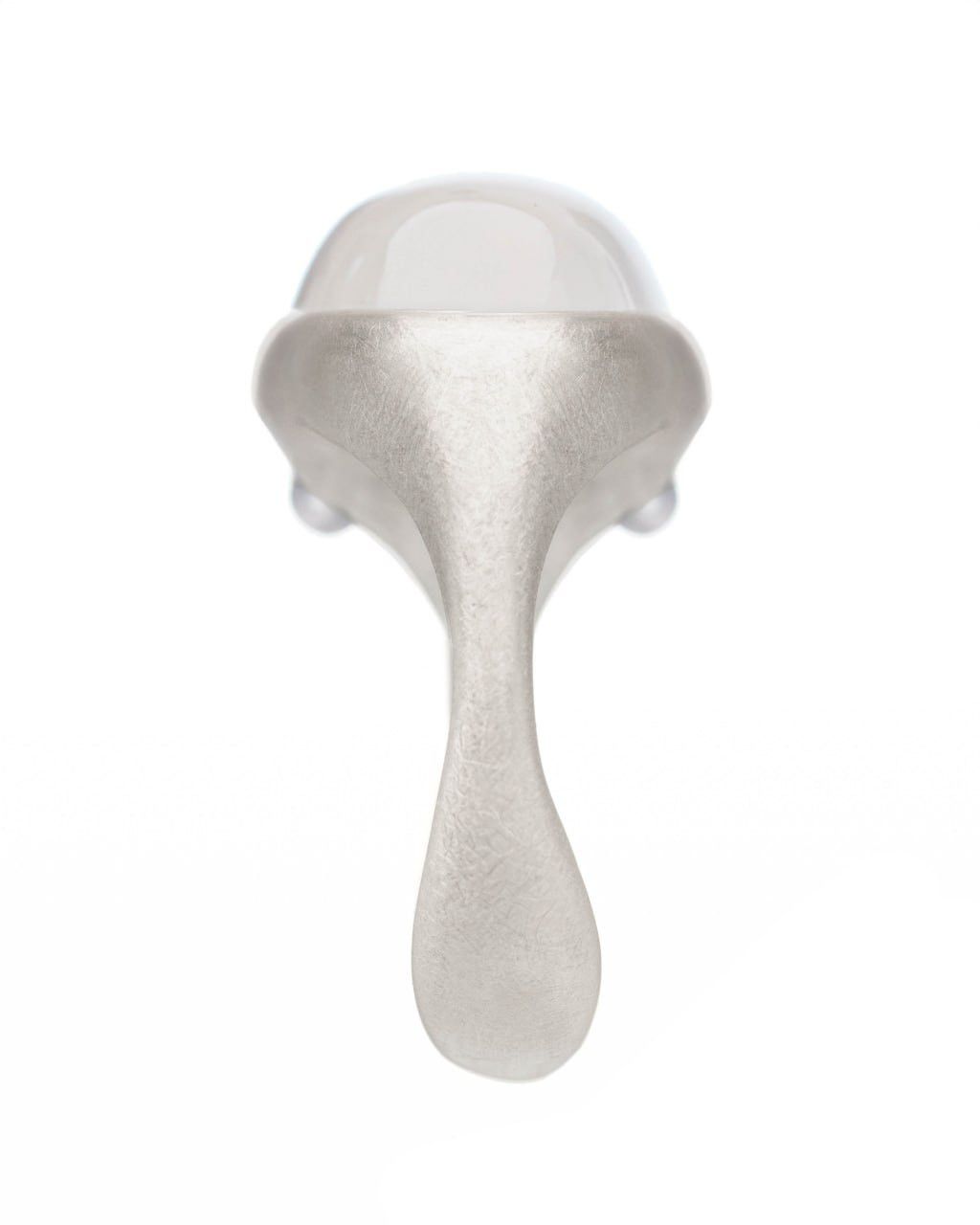 Other KAI Double-Rib Silver Ring with Chalcedony “Dreadnought” Size ONE SIZE - 5 Thumbnail