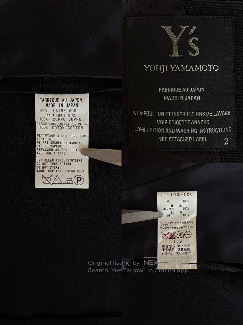 Yohji Yamamoto Yohji Yamamoto 14AW wool suit jacket Size XS / US 0-2 / IT 36-38 - 6 Thumbnail