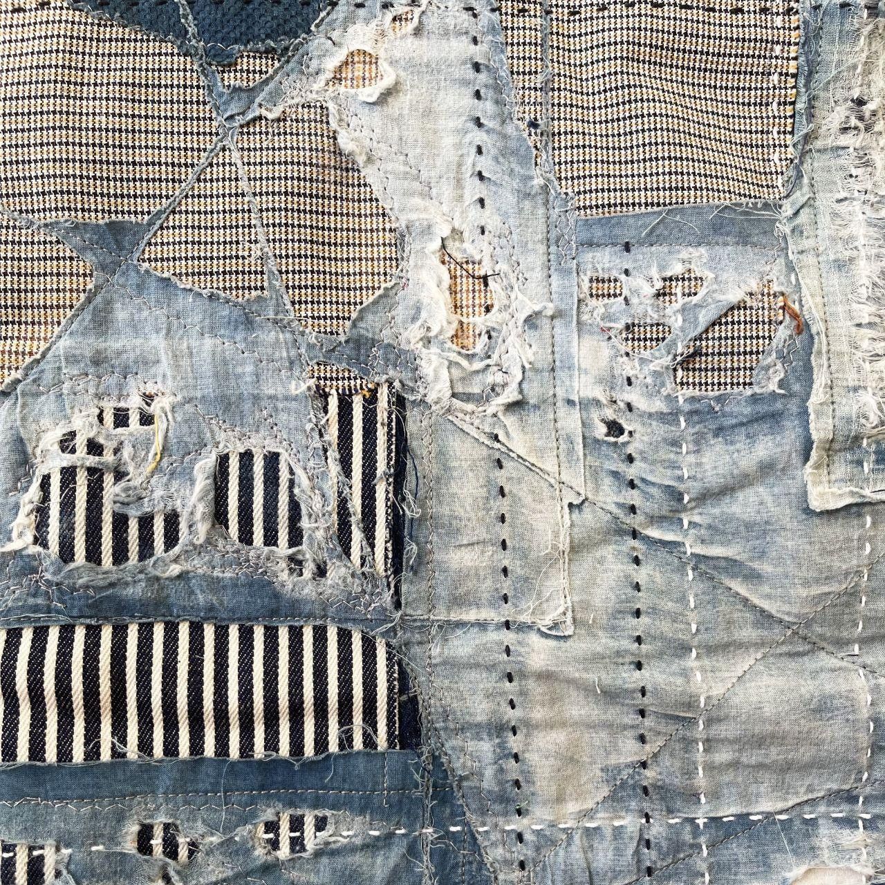Kapital Boro Patchwork Sashiko Embroidered Jeans Size US 36 / EU 52 - 8 Thumbnail