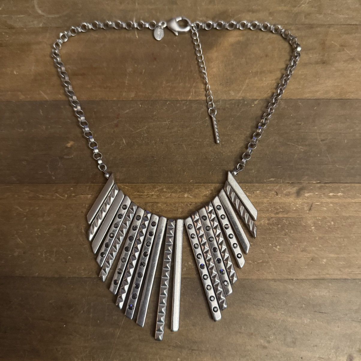 Express Express silver tone reversible spike fringe necklace Size ONE SIZE - 3 Thumbnail