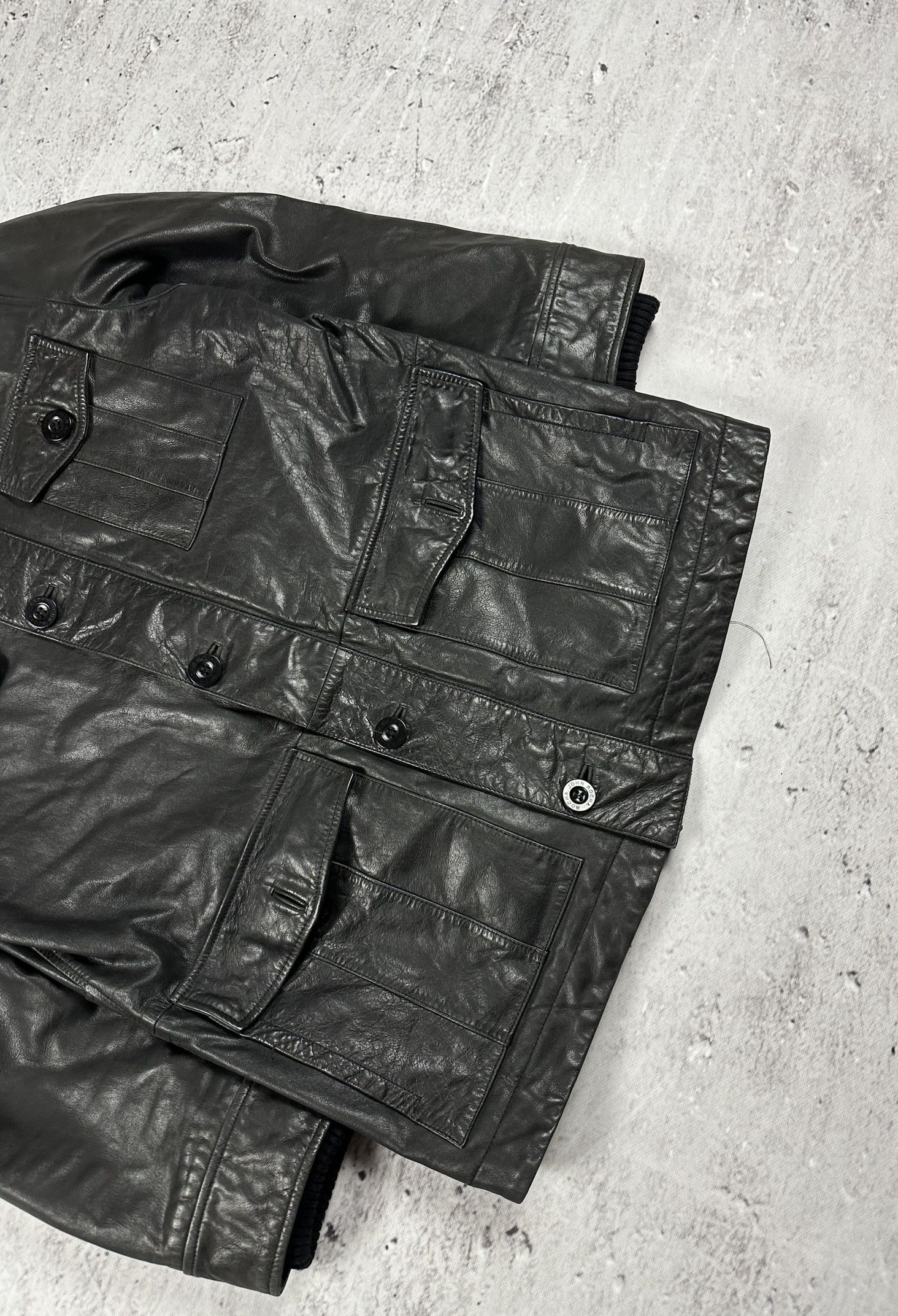 Vintage Rocha J Rocha leather avant garde jacket Size US L / EU 52-54 / 3 - 3 Thumbnail