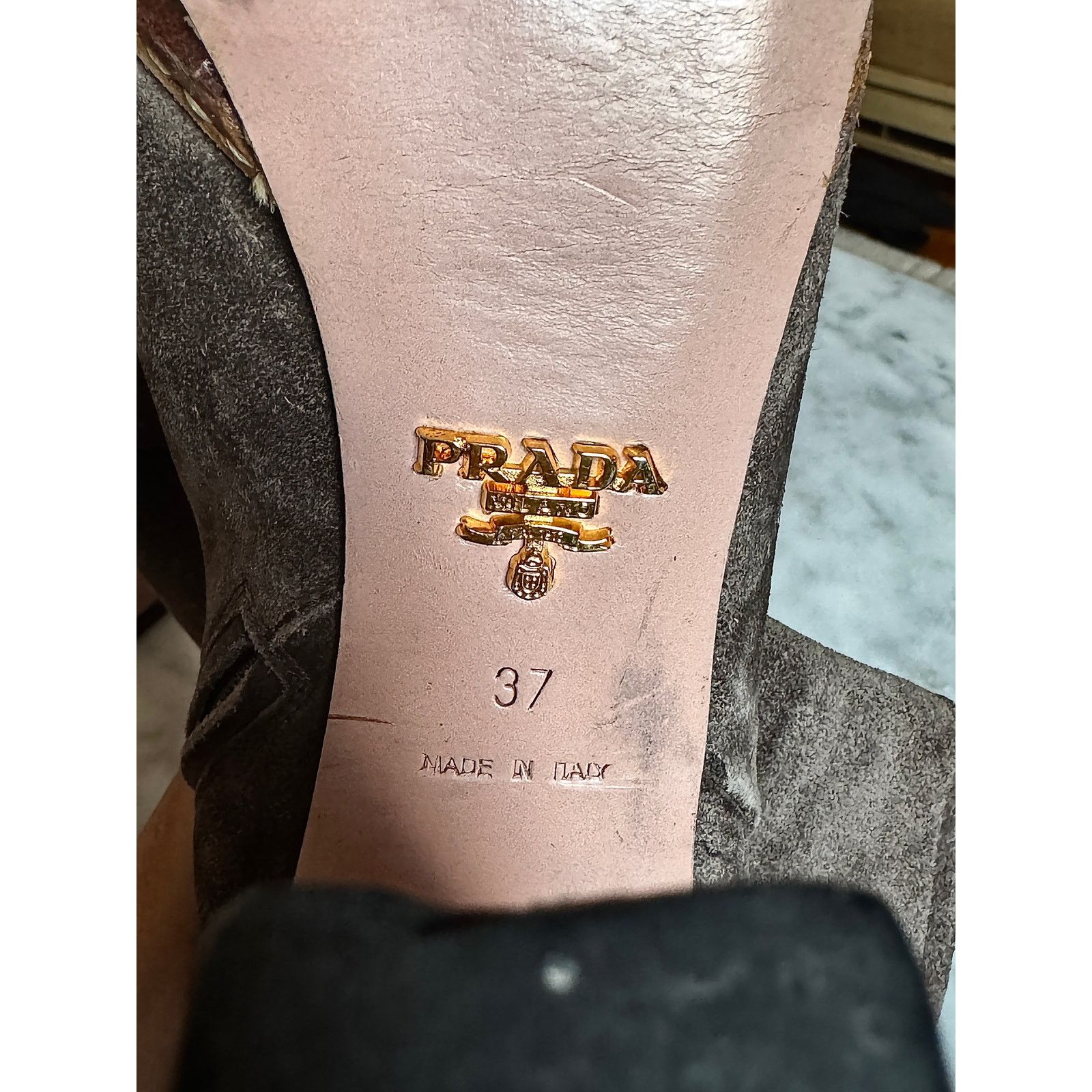 Prada Prada Brown Suede Ankle Boot Size US 6.5 / IT 36.5 - 5 Thumbnail