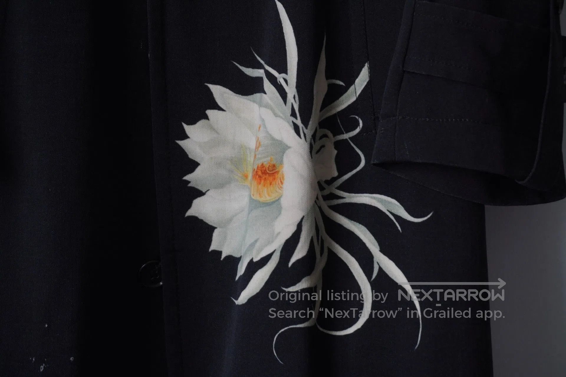 Yohji Yamamoto Yohji Yamamoto Black Coat with Floral Design. Size S / US 4 / IT 40 - 3 Thumbnail