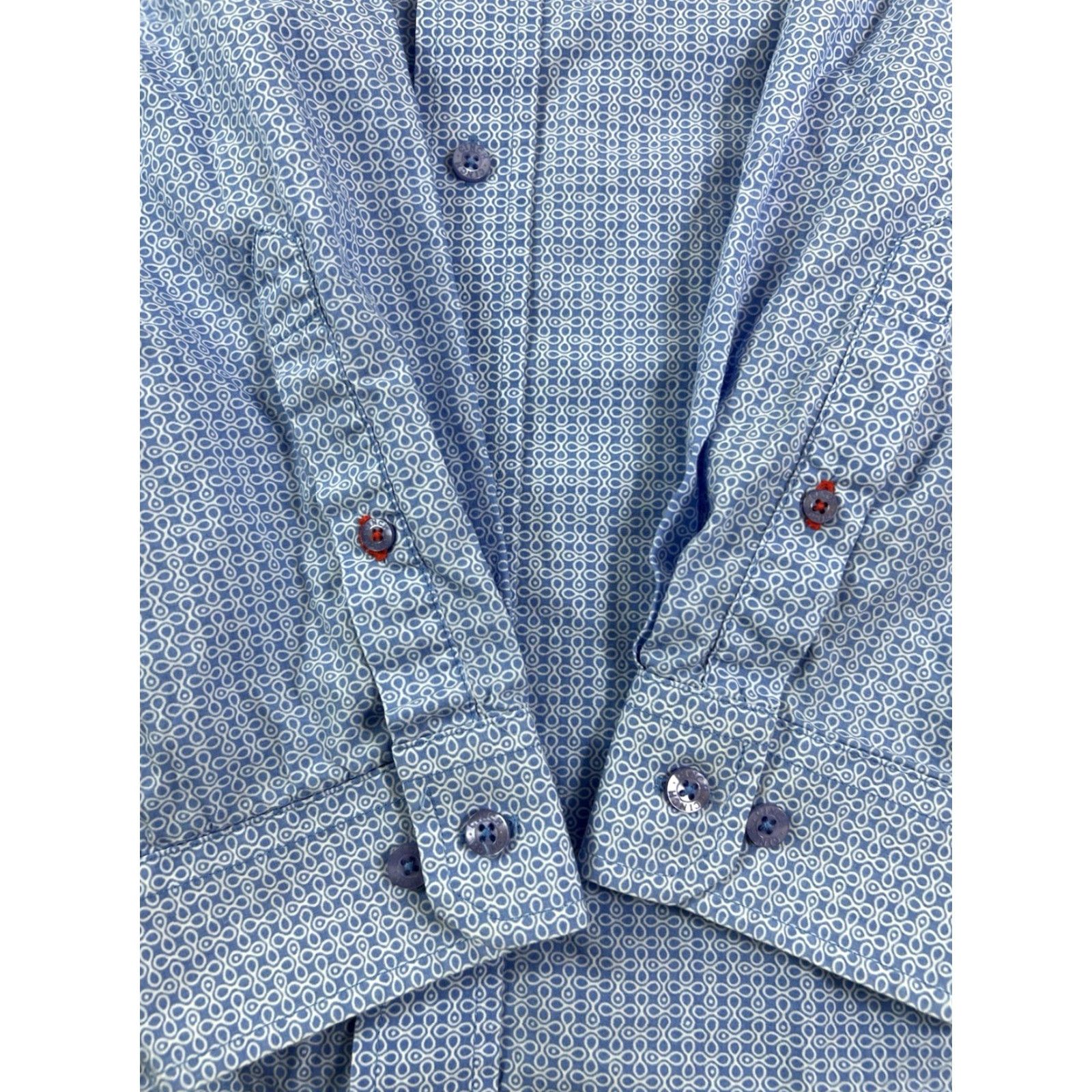 Vintage VINTAGE Cinch Western Button-Up Shirt Longsleeve XL Mens Blue Geometric Pattern button Size US XL / EU 56 / 4 - 5 Thumbnail