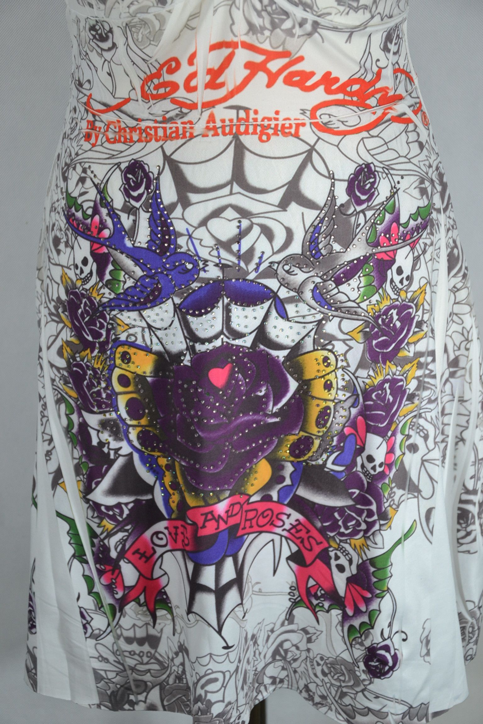 Christian Audigier Ed Hardy & Christian Audigier Mini Dress Vintage Print Rare Size M / US 6-8 / IT 42-44 - 4 Thumbnail