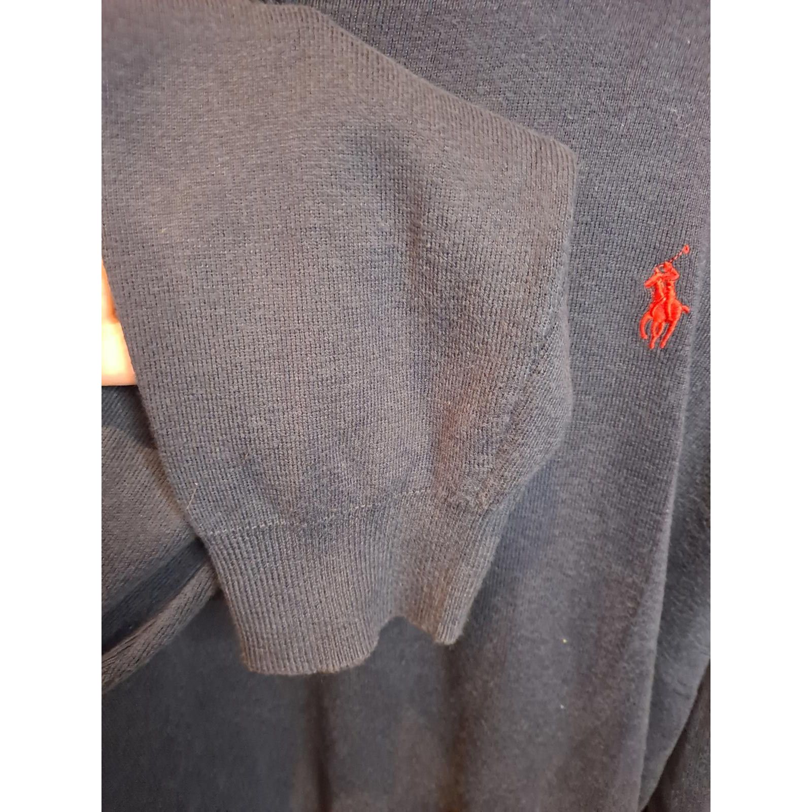 Polo Ralph Lauren Polo Ralph Lauren Blue V Neck Sweater 100% Pima Cotton Size Size US L / EU 52-54 / 3 - 4 Thumbnail