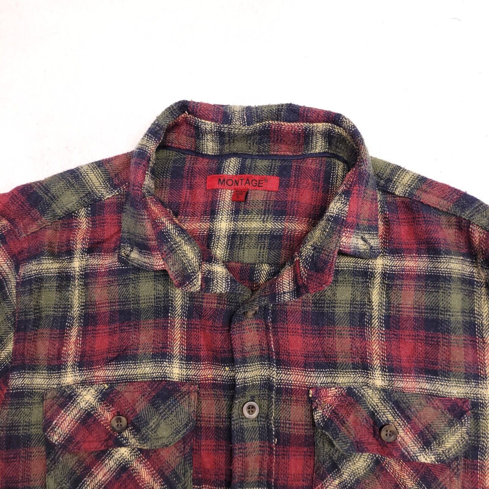 Montage Montage Tartan Flannel Button Shirt Mens Size Small S Red Size US S / EU 44-46 / 1 - 1 Thumbnail