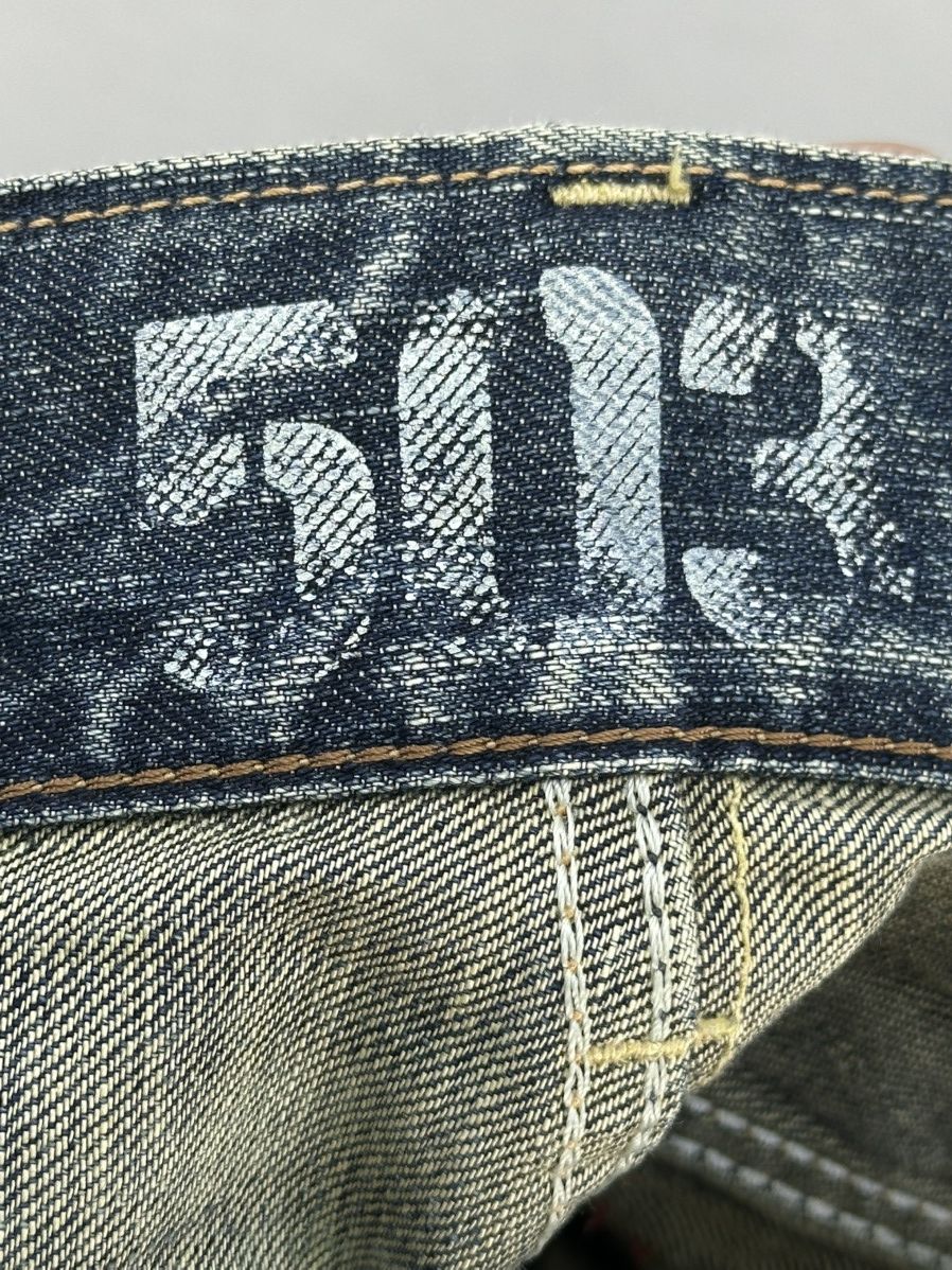 Kapital Edwin 503 Blue Trip Distressed Denim Jeans Size US 32 / EU 48 - 15 Thumbnail