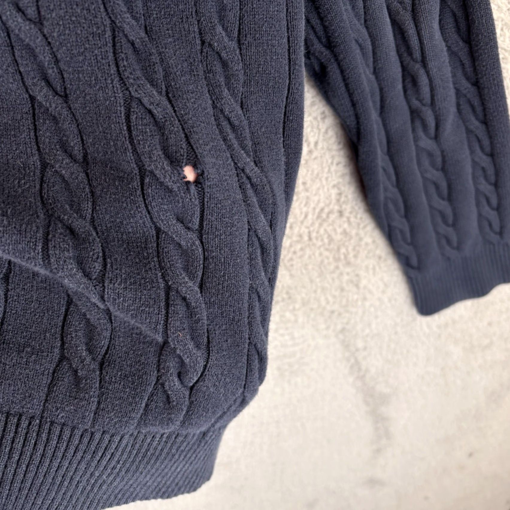 Brooks Brothers VINTAGE Brooks Brothers Men’s Cable Knit Quarter Zip Sweater Navy Blue XL Pullover Knit Zip Mock Neck Size US XL / EU 56 / 4 - 6 Thumbnail