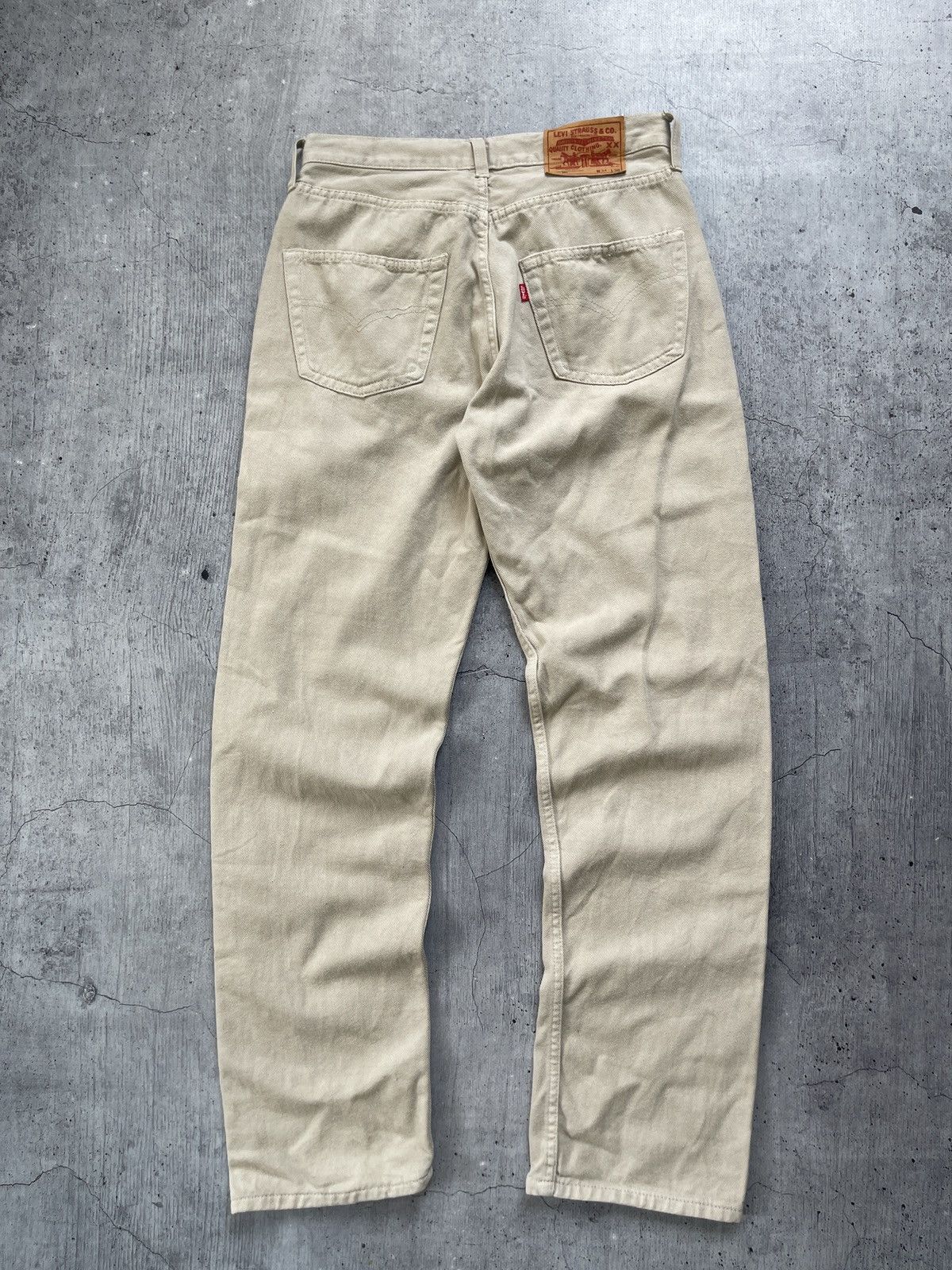Vintage 80s Levi's 501 White Jeans