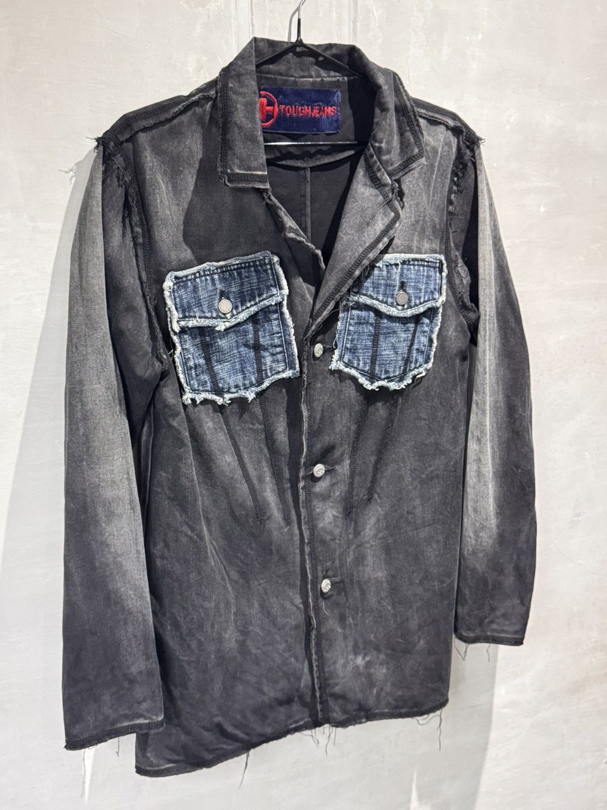 Vintage Vintage Tough Jeans Smith Distressed Western Chore Jacket Size 40L - 8 Thumbnail