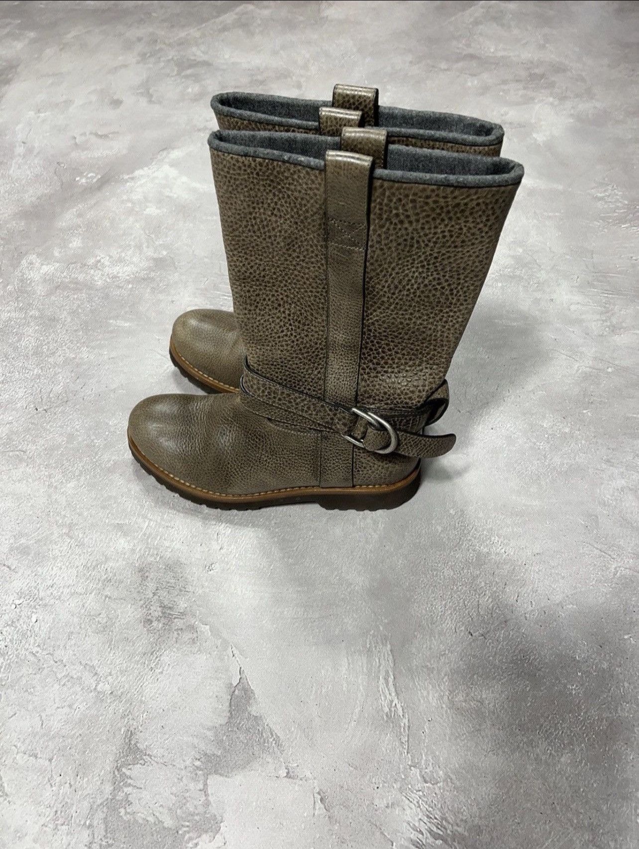 Brunello Cucinelli Vintage Brunello Cucinelli Leather Biker Boot Size US 5.5 / IT 35.5 - 2 Thumbnail