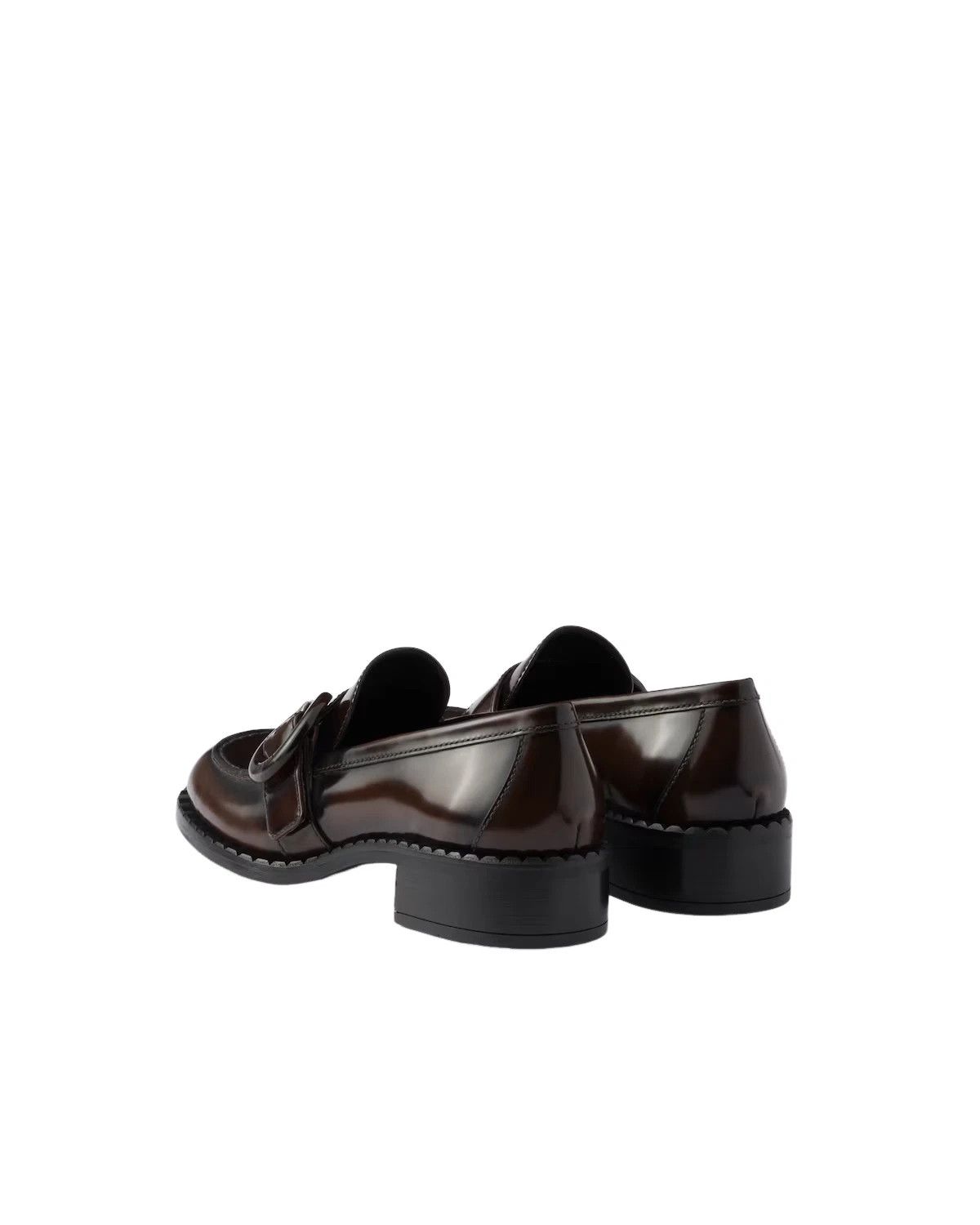 Prada PRADA $1250 Sienna Brown Brushed Leather Loafers Size US 7.5 / IT 37.5 - 4 Thumbnail