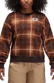 Jordan Brand Nike Jordan Brooklyn Fleece Plaid Sweatshirt Archaeo Brown Size XL / US 12-14 / IT 48-50 - 1 Thumbnail