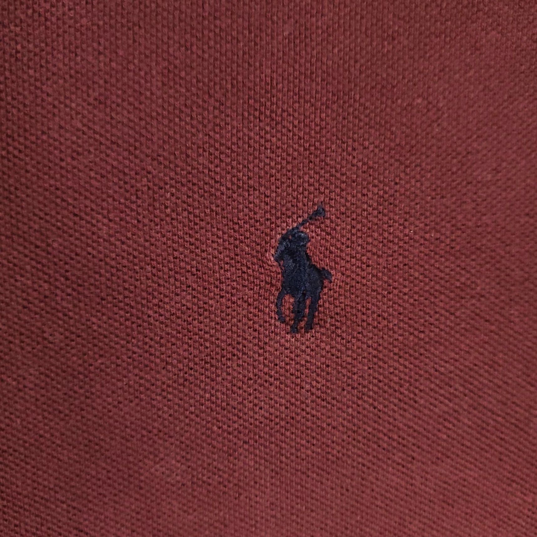 Ralph Lauren VINTAGE Ralph Lauren Polo Shirt Mens 2XL Red Solid Long Sleeve Button Collar Logo Classic Preppy Mens Size US XXL / EU 58 / 5 - 3 Thumbnail