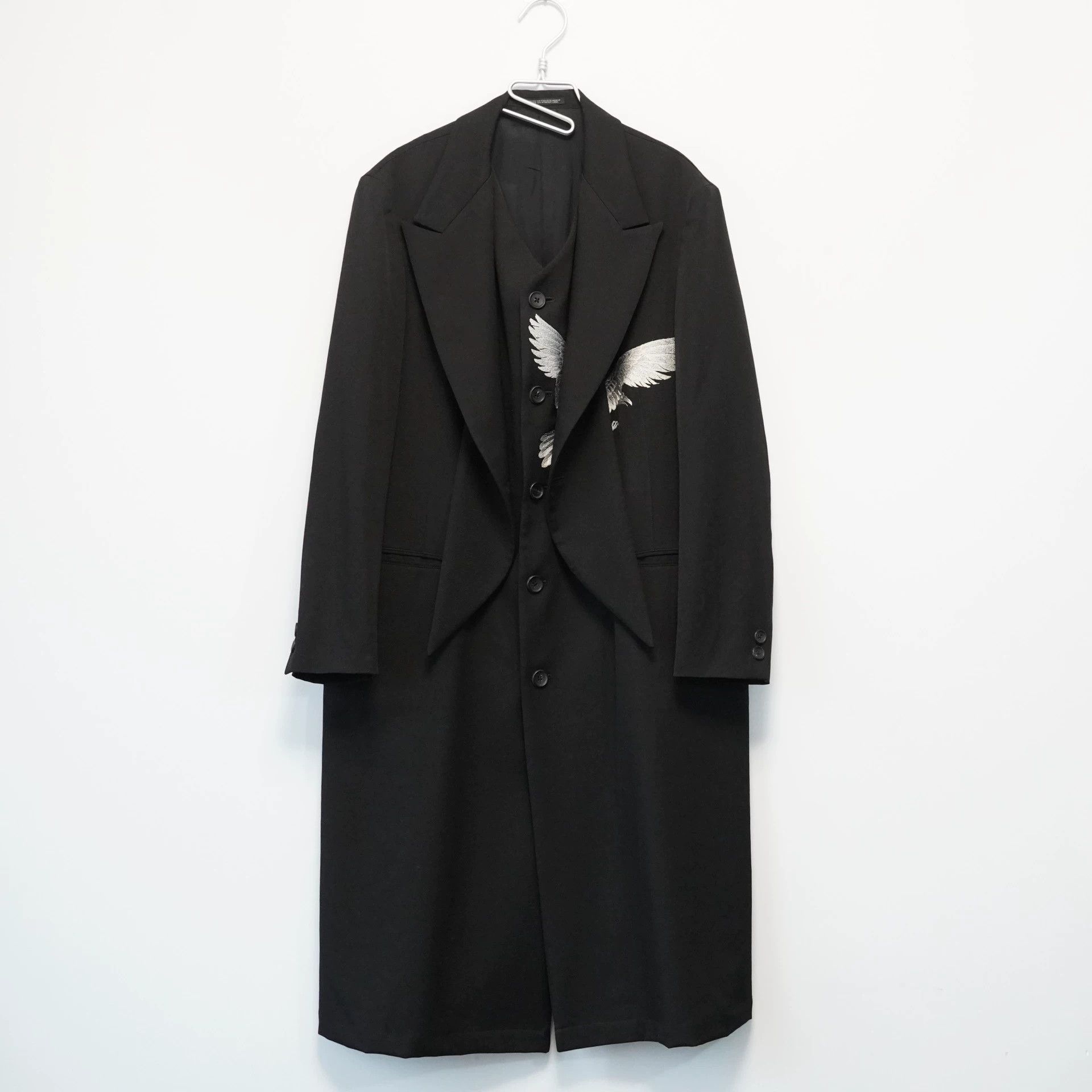 Yohji Yamamoto Yohji Yamamoto 21AW Crow Embroidered Double Front Jkt 2-4 Size US M / EU 48-50 / 2 - 2 Thumbnail
